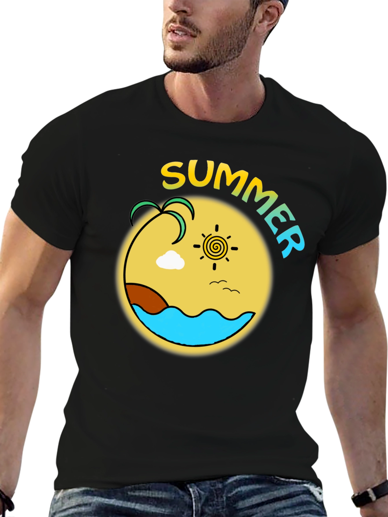 Summer Beach Graphic T-Shirt