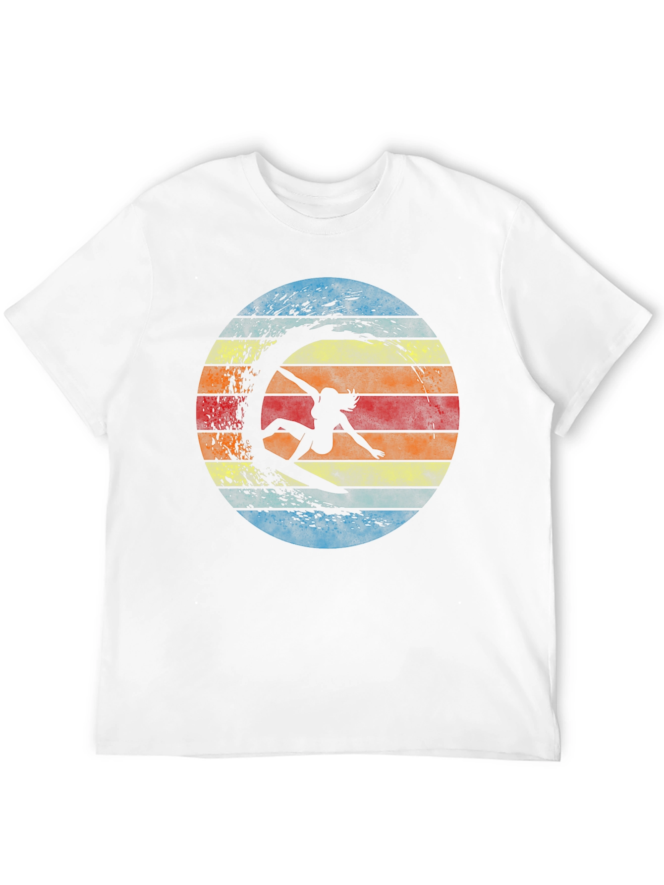 Retro Surfer Silhouette Graphic Tee