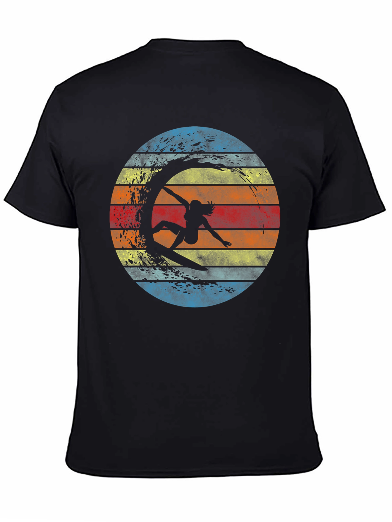 Retro Surfer Silhouette Graphic Tee
