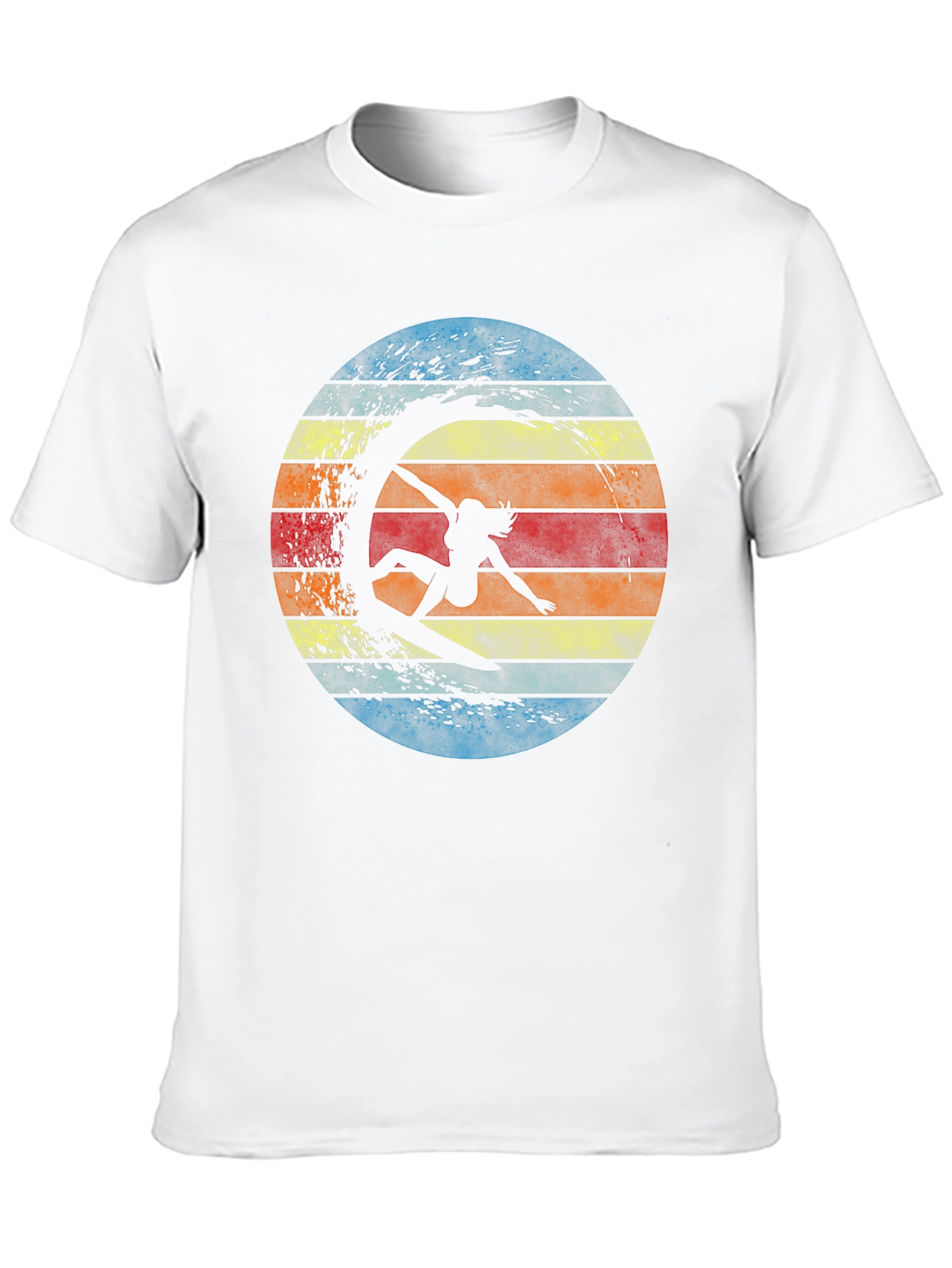 Retro Surfer Silhouette Graphic Tee