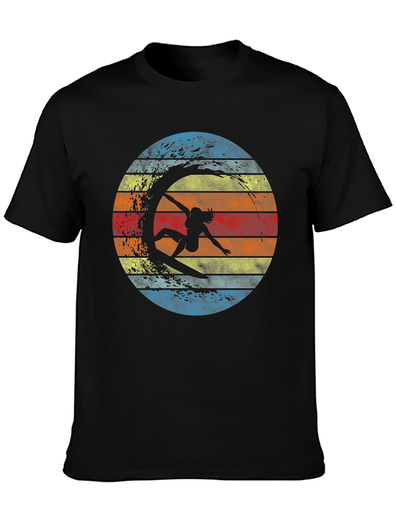 Retro Surfer Silhouette Graphic Tee