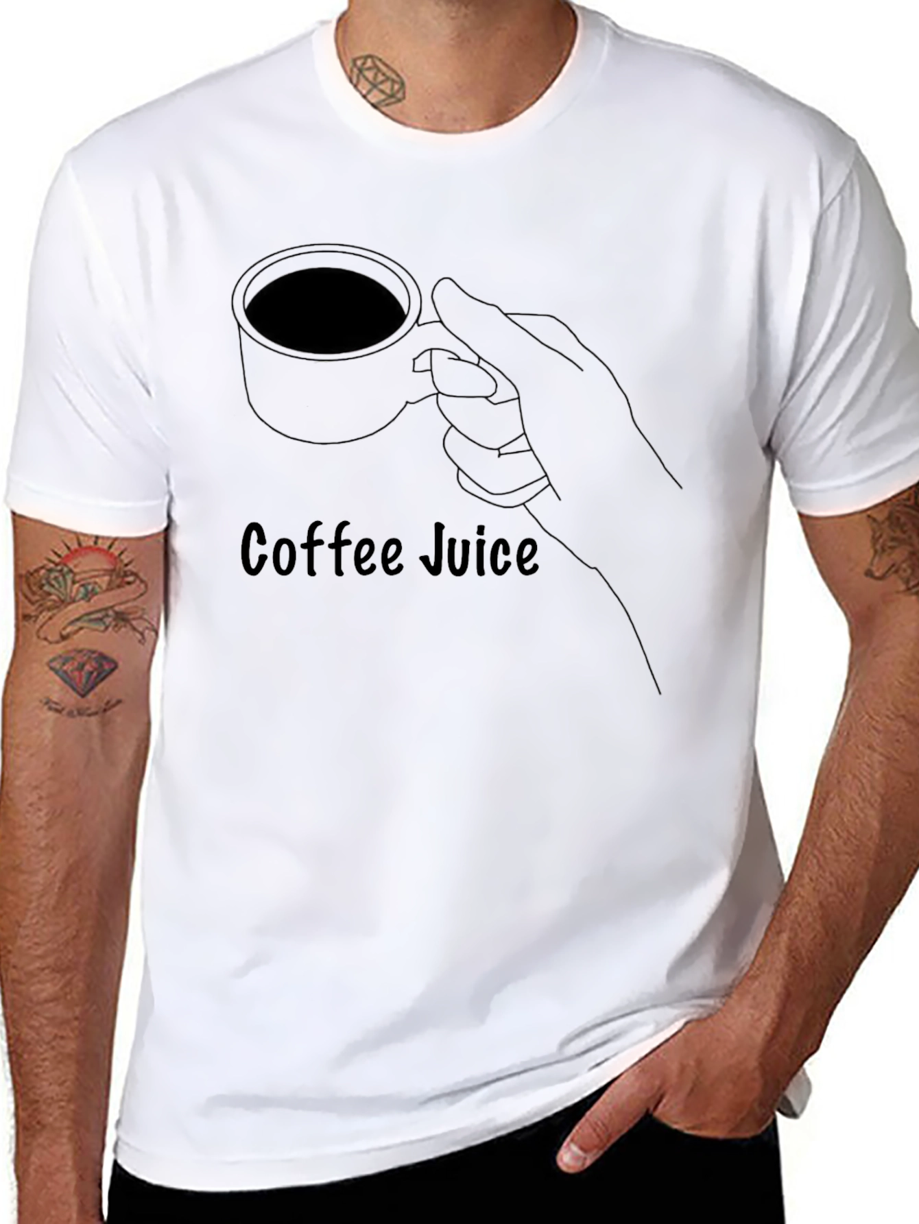 Coffee Juice Graphic Tee - Black