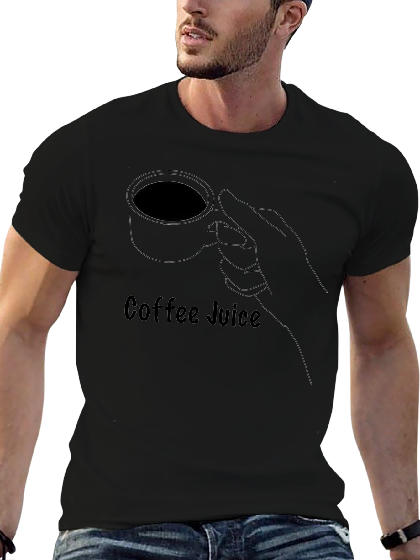 Coffee Juice Graphic Tee - Black