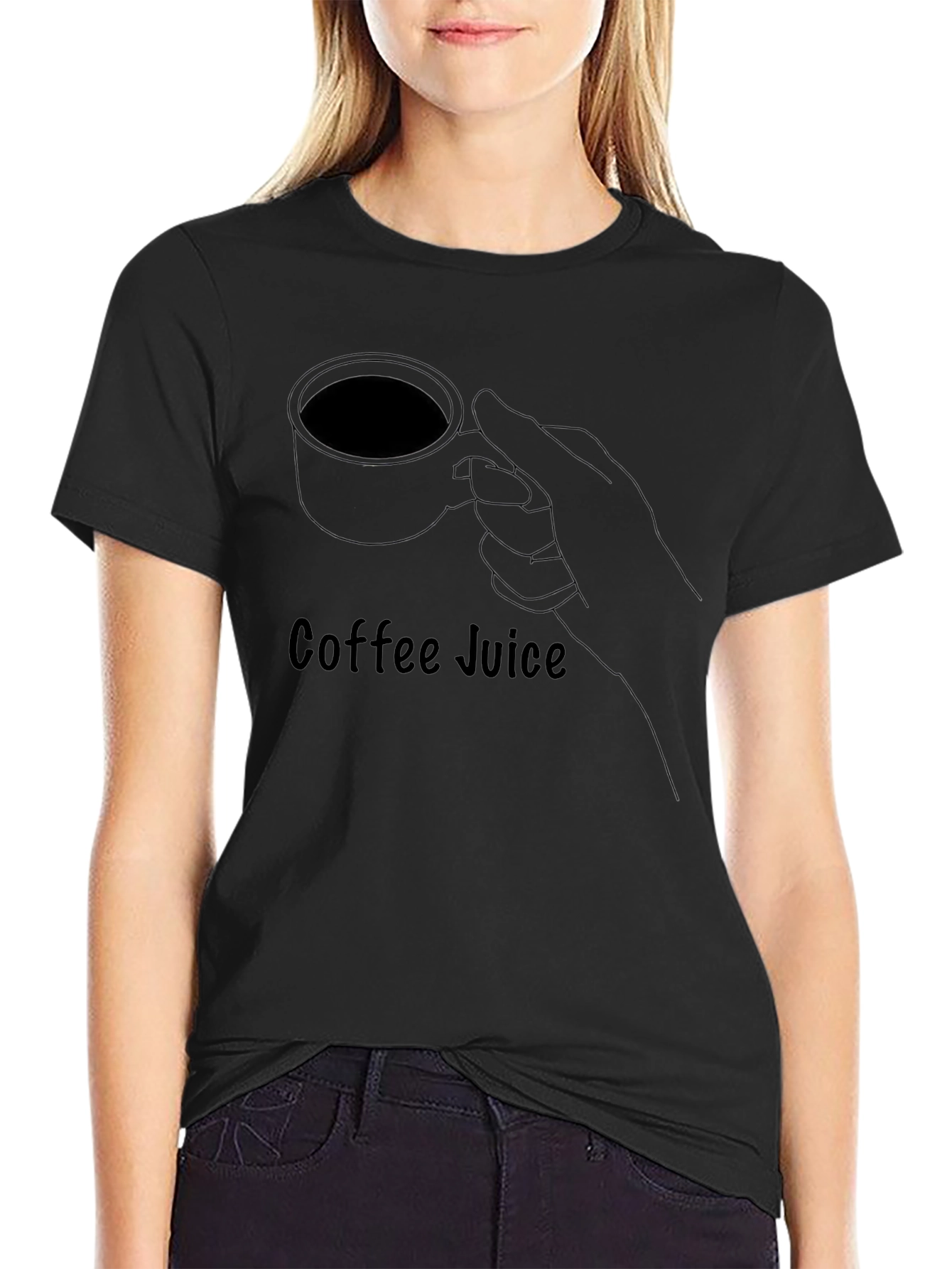 Coffee Juice Graphic Tee - Black