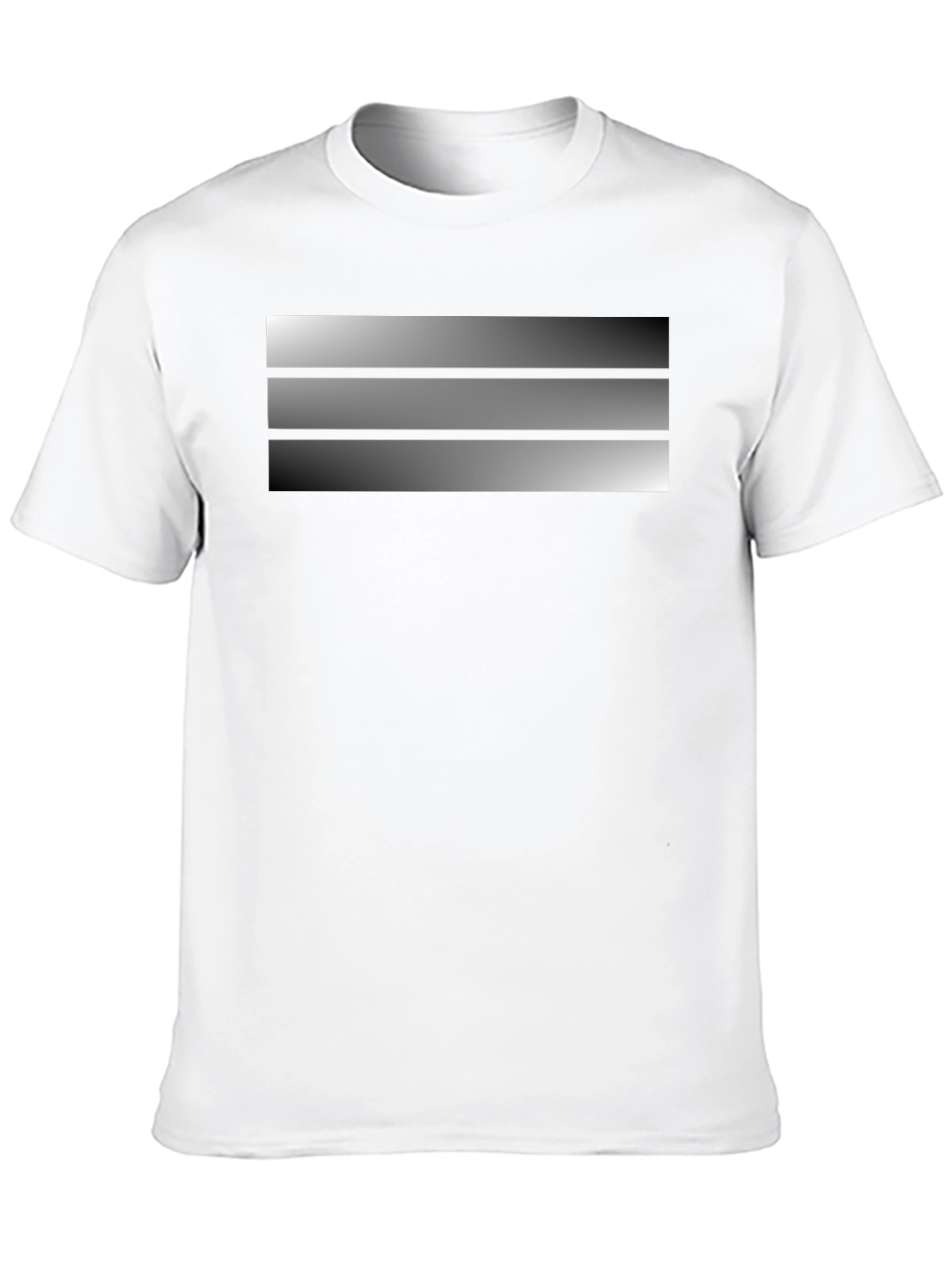 Striped Gradient Design Black T-Shirt