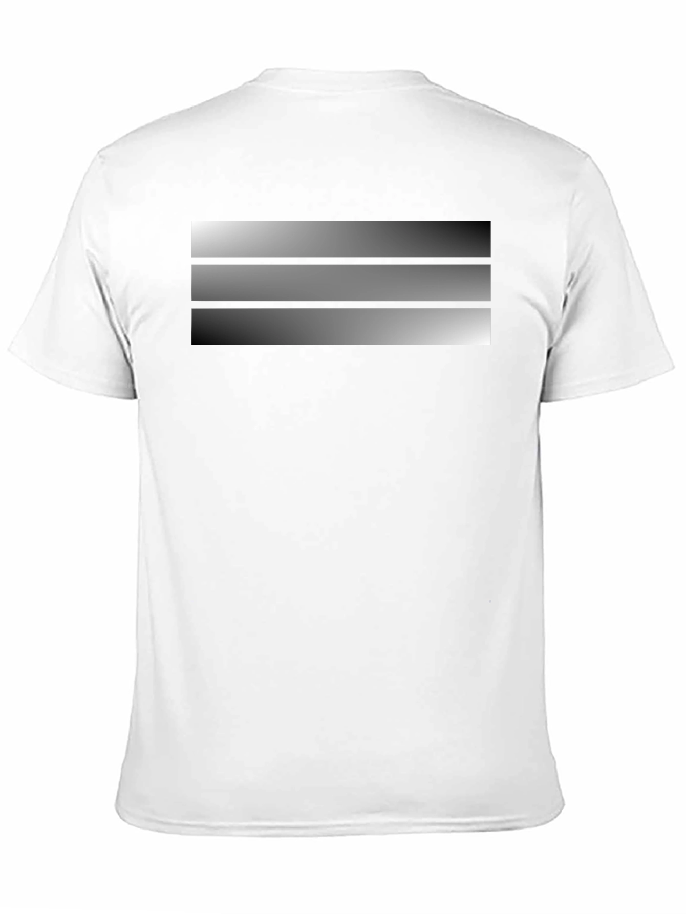 Striped Gradient Design Black T-Shirt