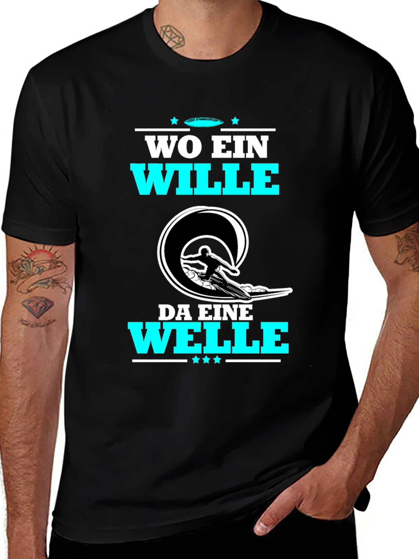 Wo Ein Wille Da Eine Welle T-Shirt Surfing