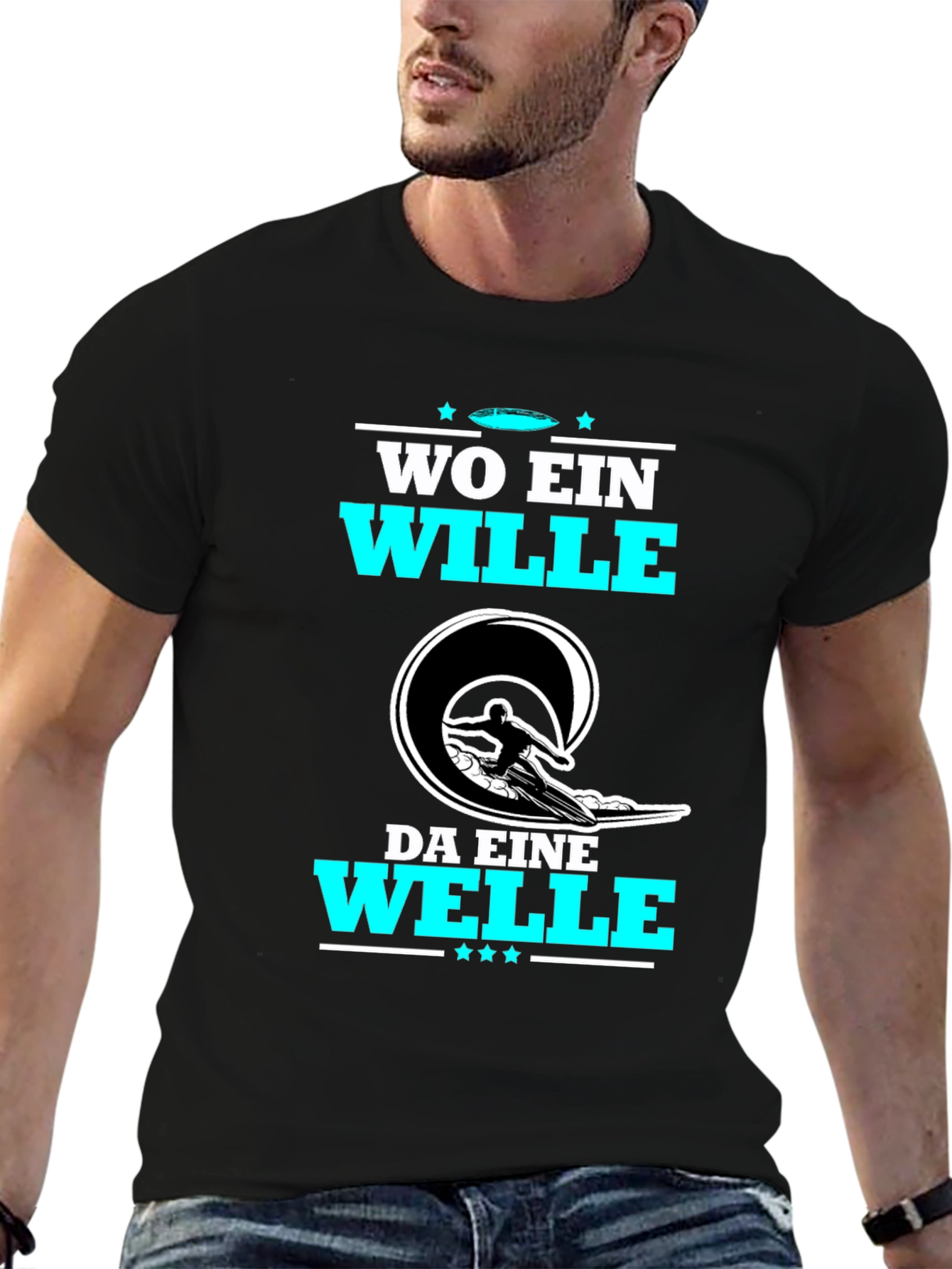 Wo Ein Wille Da Eine Welle T-Shirt Surfing