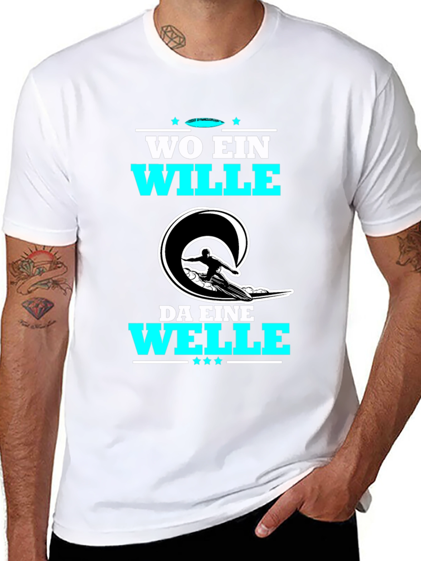 Wo Ein Wille Da Eine Welle T-Shirt Surfing