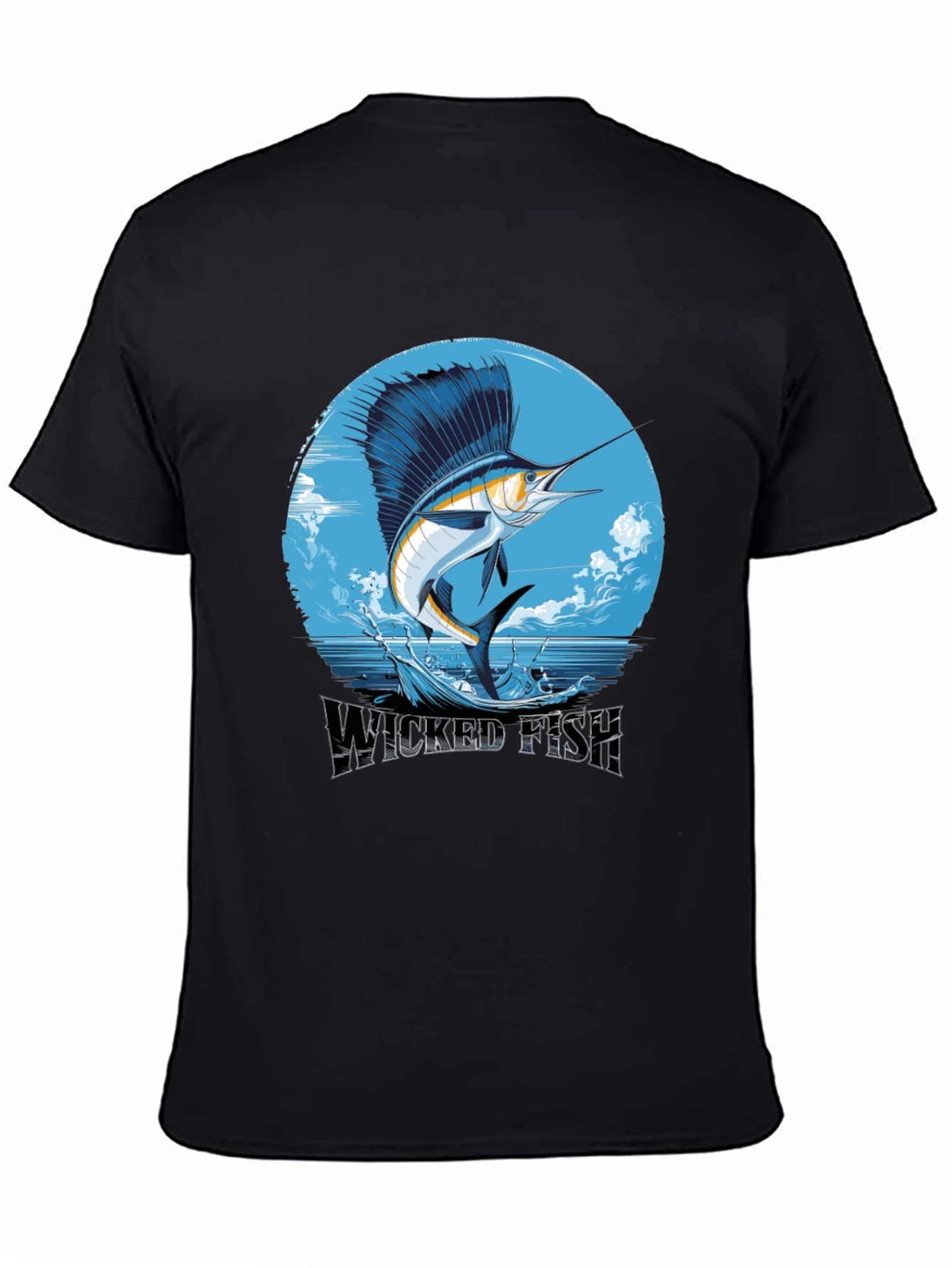 Wicked Fish Graphic Tee - Stylish Mens Black T-Shirt