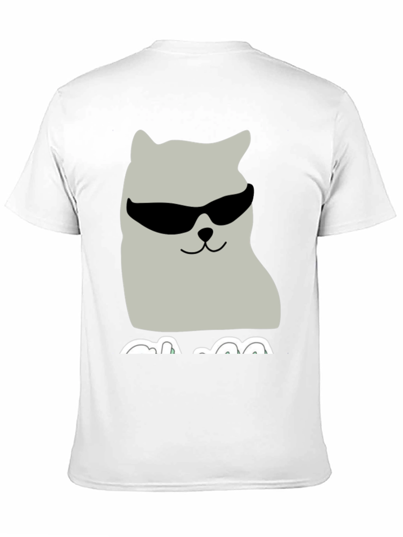 Cool Cat Graphic Tee - Black Cotton T-Shirt