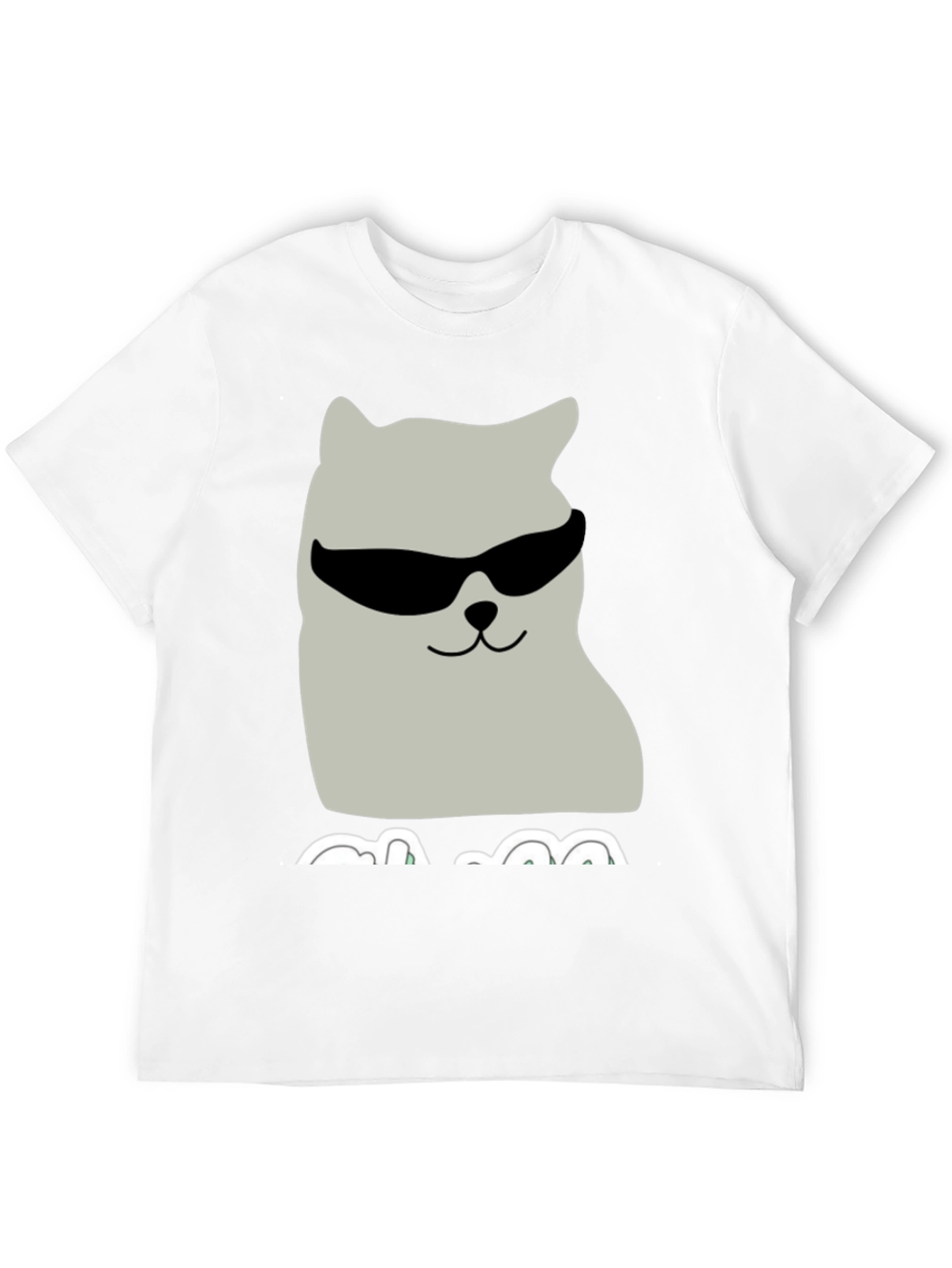 Cool Cat Graphic Tee - Black Cotton T-Shirt