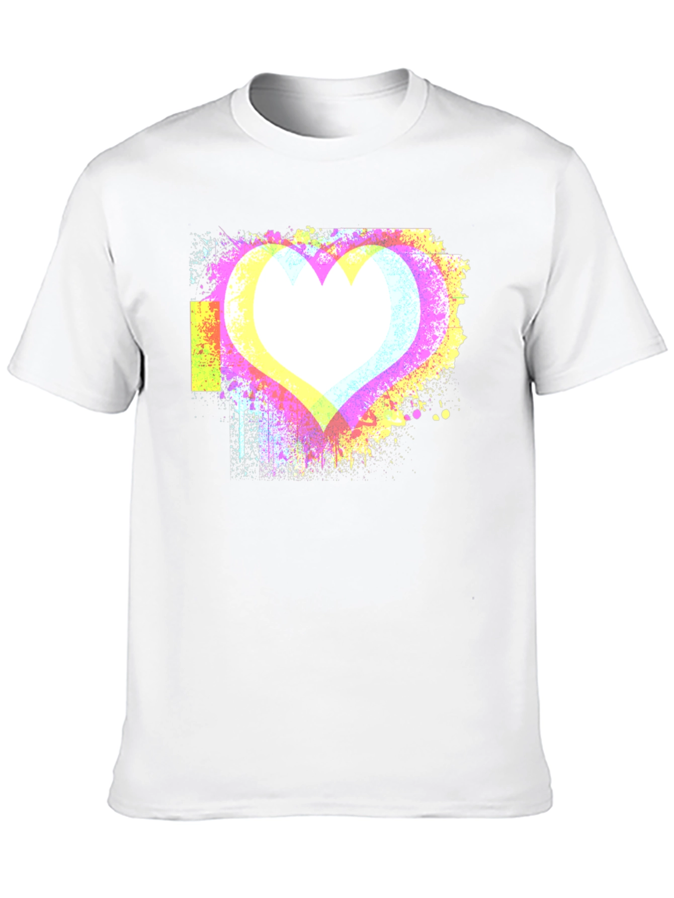 Abstract Heart Graphic Black Tee