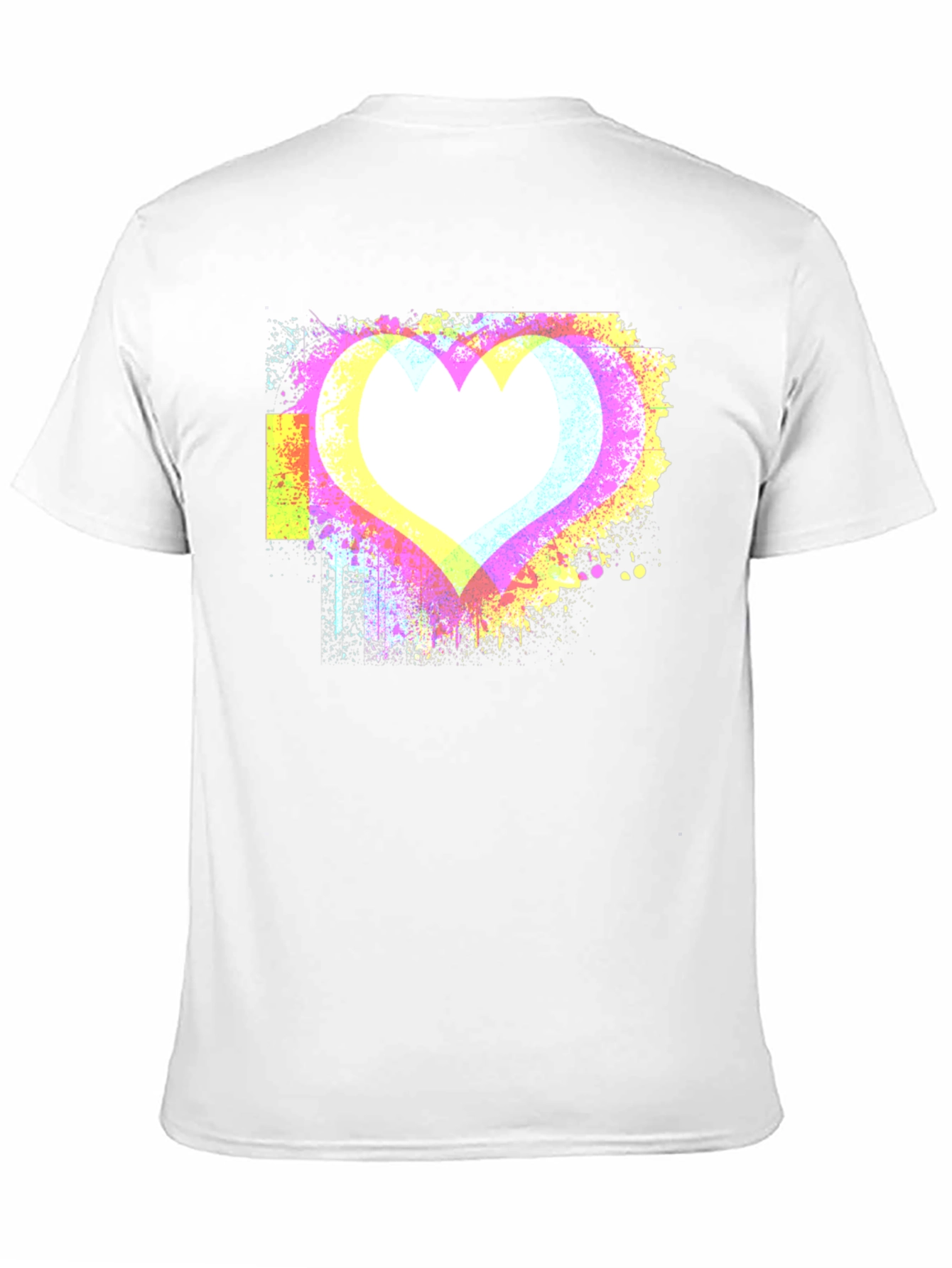 Abstract Heart Graphic Black Tee