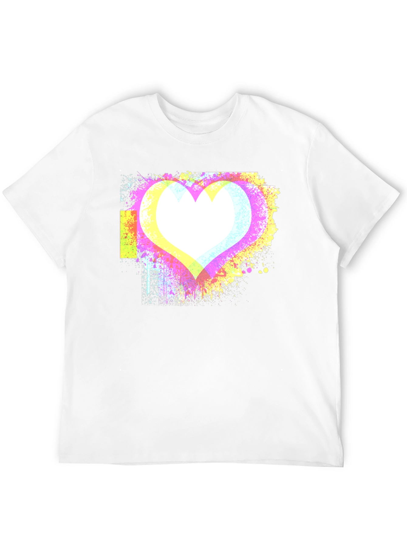 Abstract Heart Graphic Black Tee