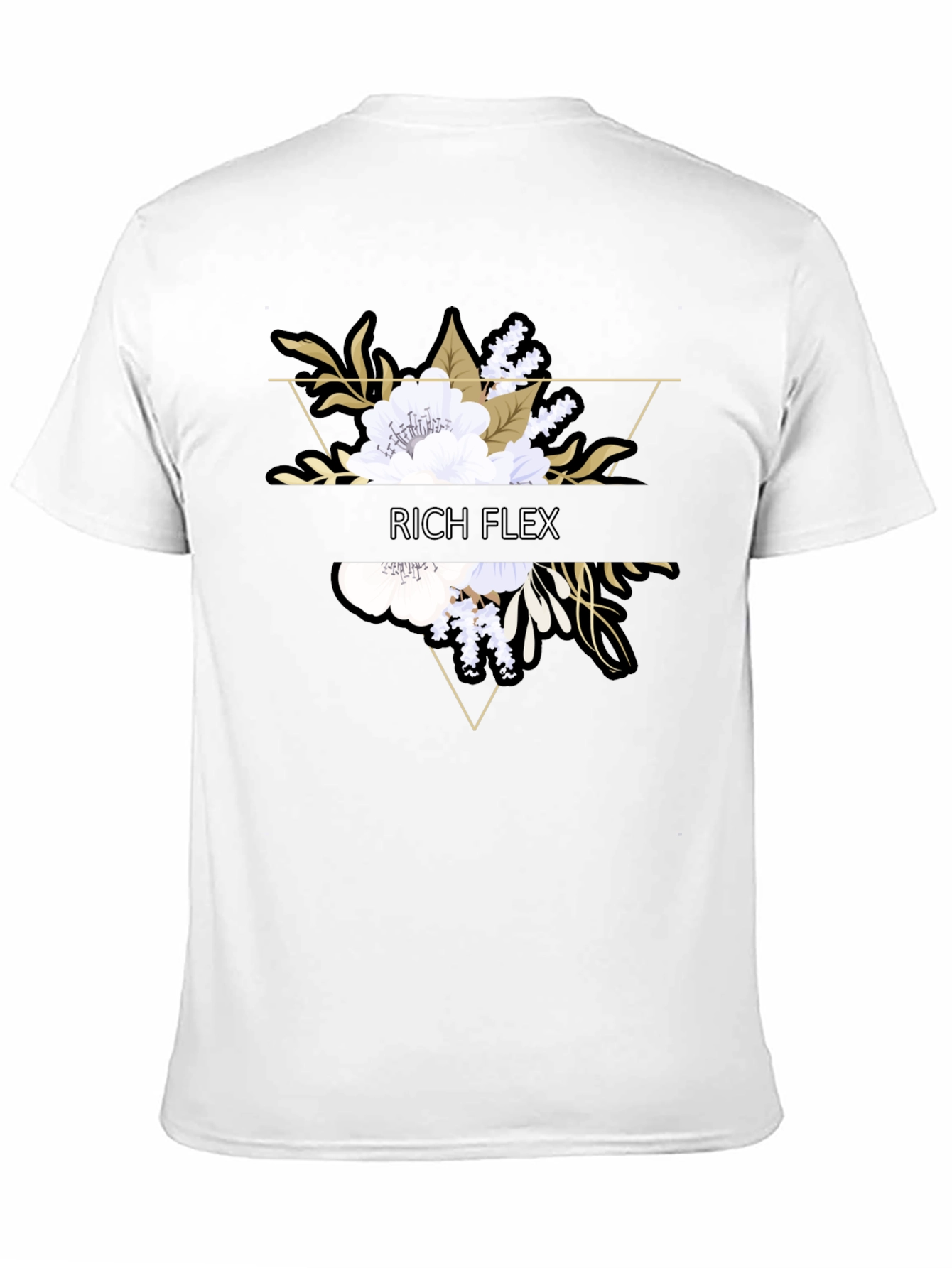 Rich Flex Floral Graphic Black T-Shirt