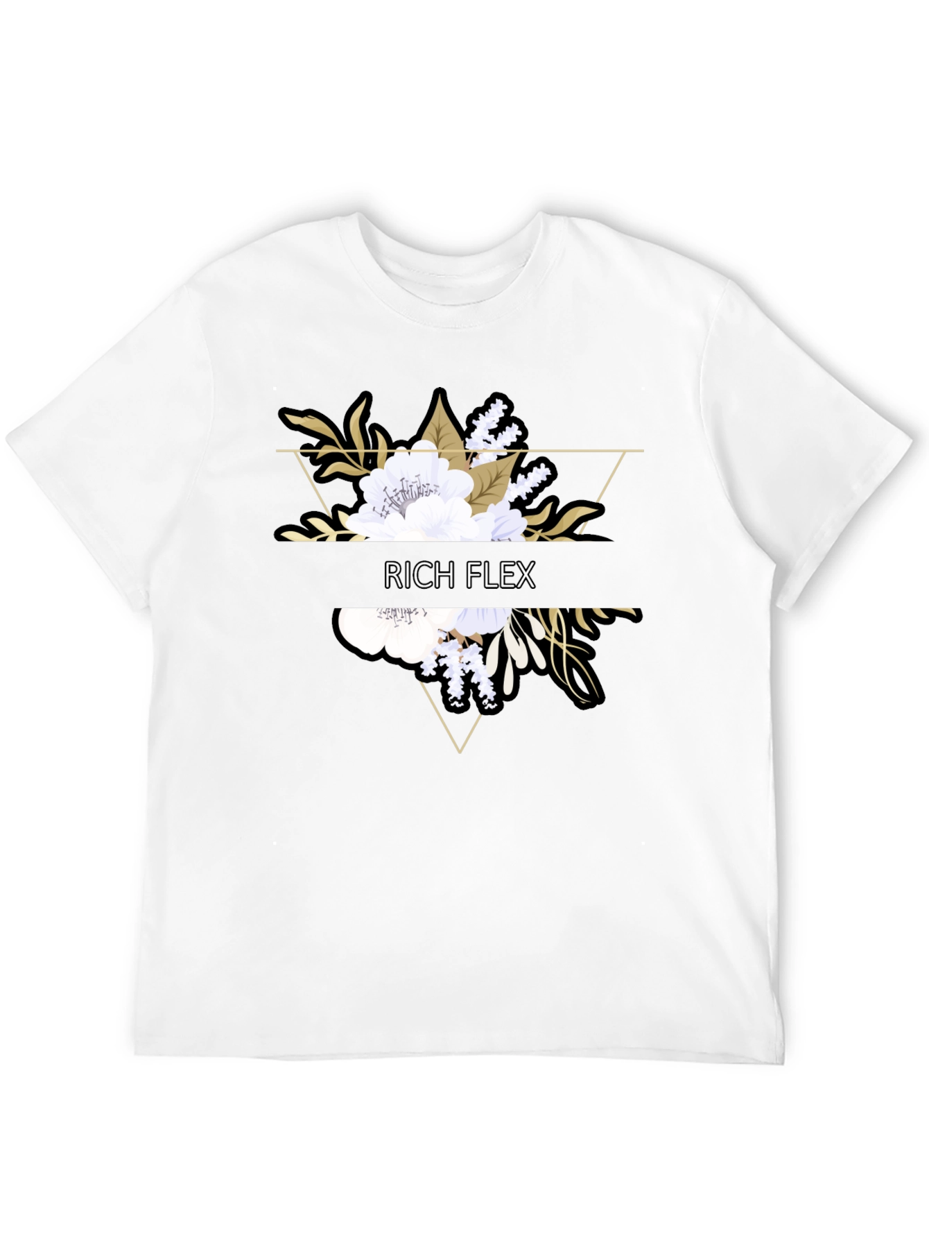Rich Flex Floral Graphic Black T-Shirt