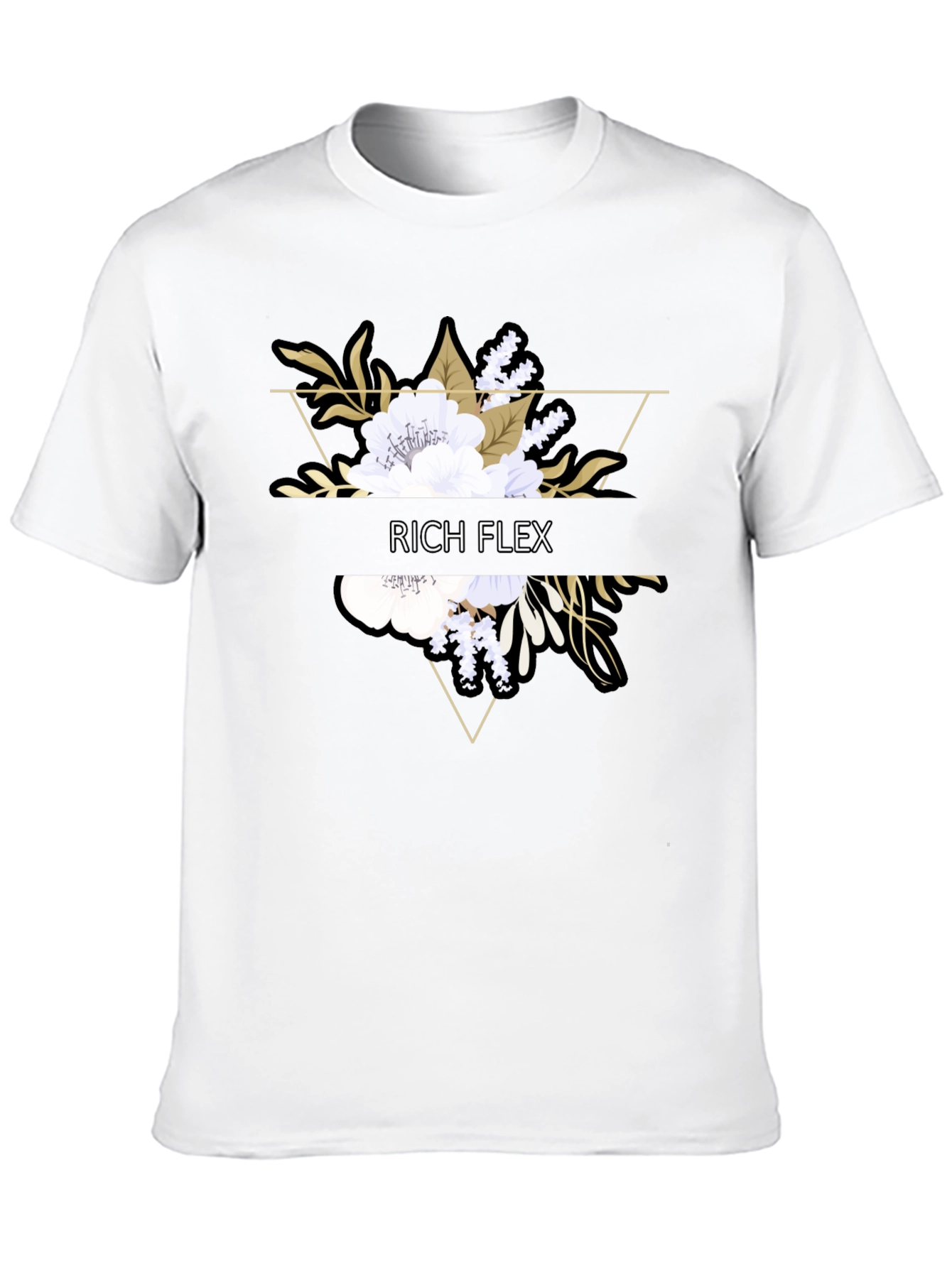 Rich Flex Floral Graphic Black T-Shirt