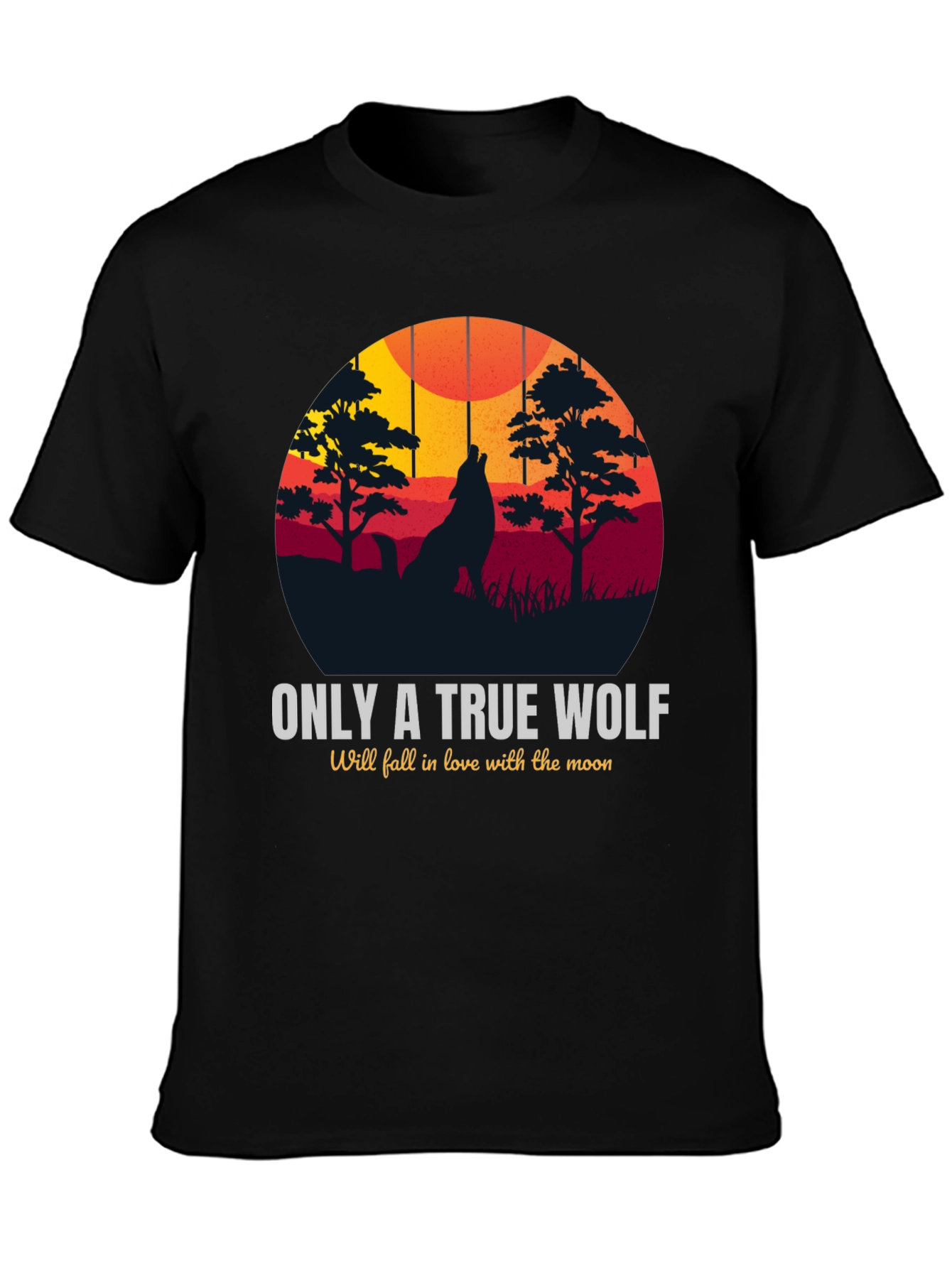 True Wolf Moon Graphic T-Shirt - Nature Lovers Tee