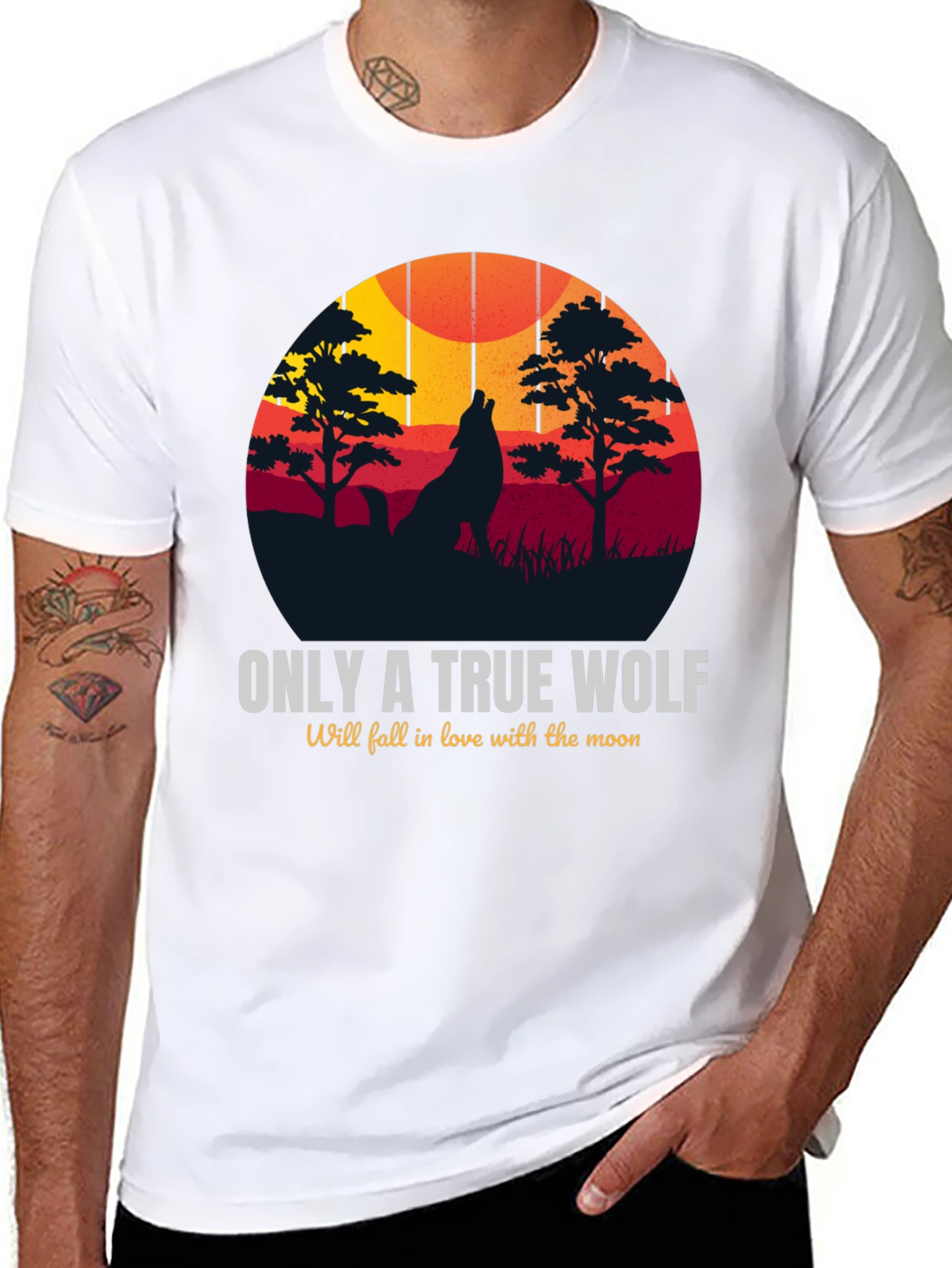 True Wolf Moon Graphic T-Shirt - Nature Lovers Tee