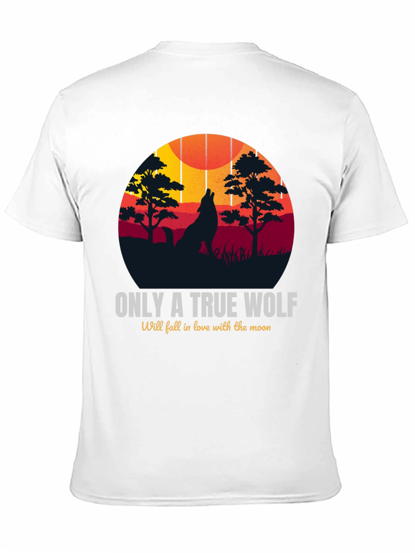 True Wolf Moon Graphic T-Shirt - Nature Lovers Tee
