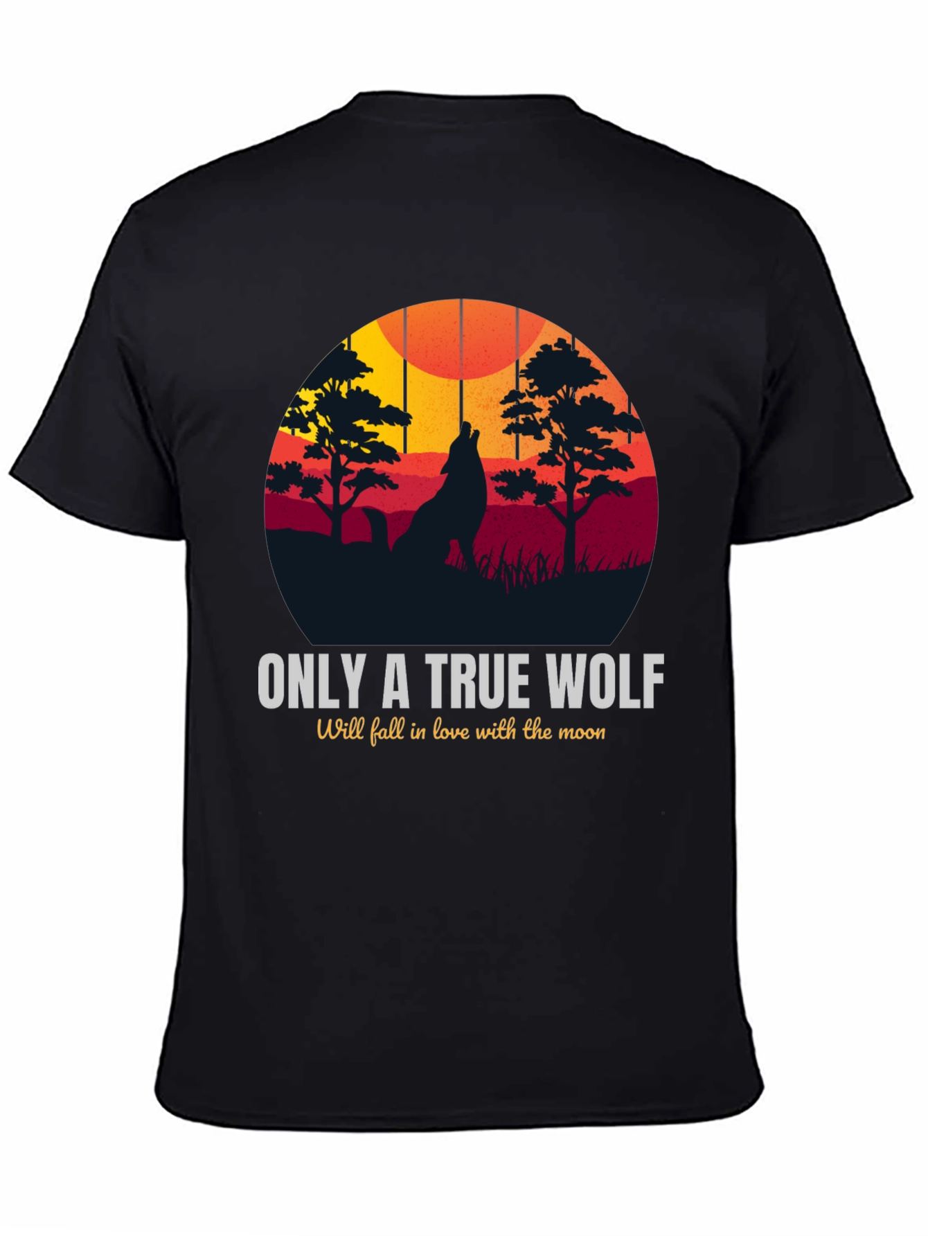 True Wolf Moon Graphic T-Shirt - Nature Lovers Tee