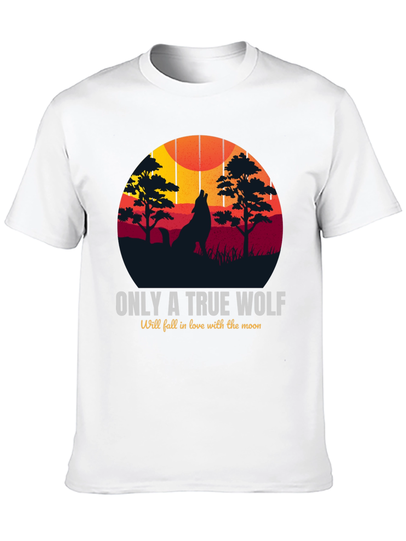 True Wolf Moon Graphic T-Shirt - Nature Lovers Tee