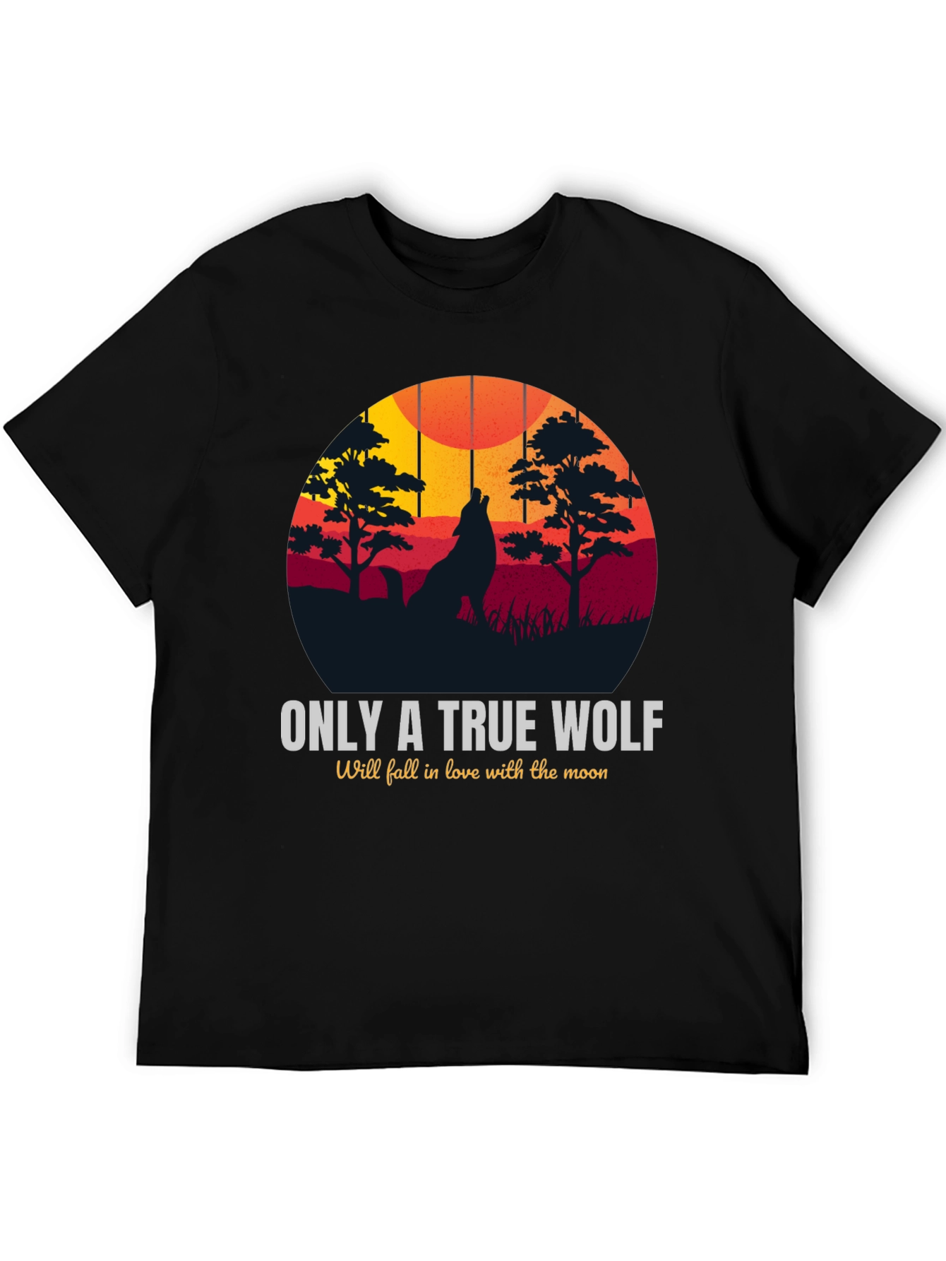 True Wolf Moon Graphic T-Shirt - Nature Lovers Tee