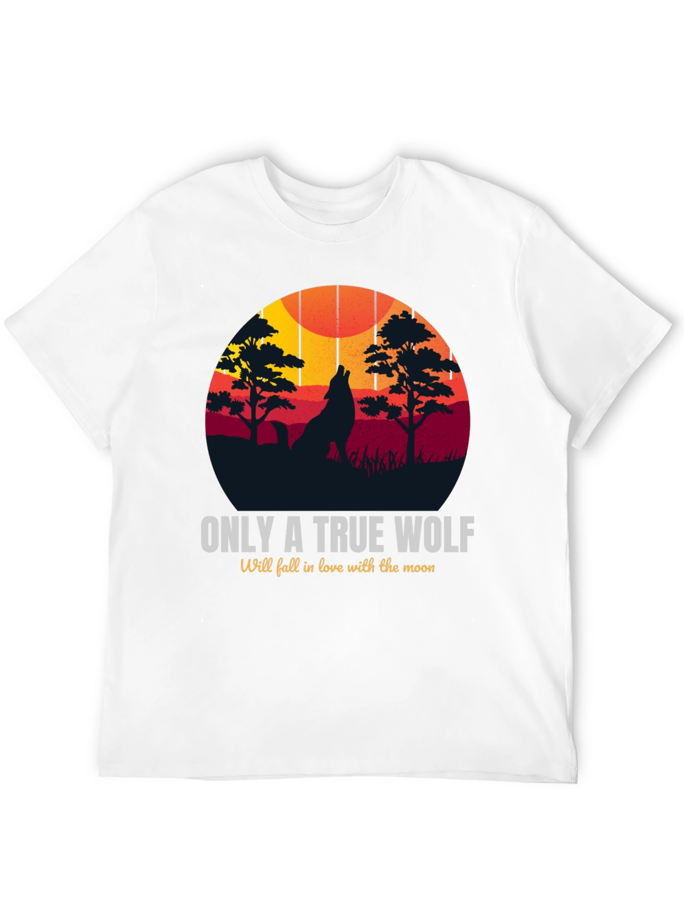 True Wolf Moon Graphic T-Shirt - Nature Lovers Tee