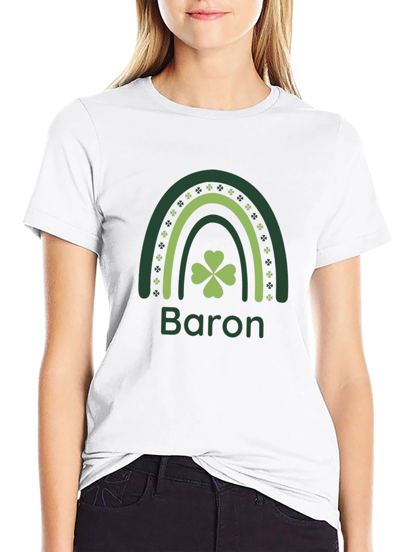 Lucky Shamrock Rainbow Personalized T-Shirt