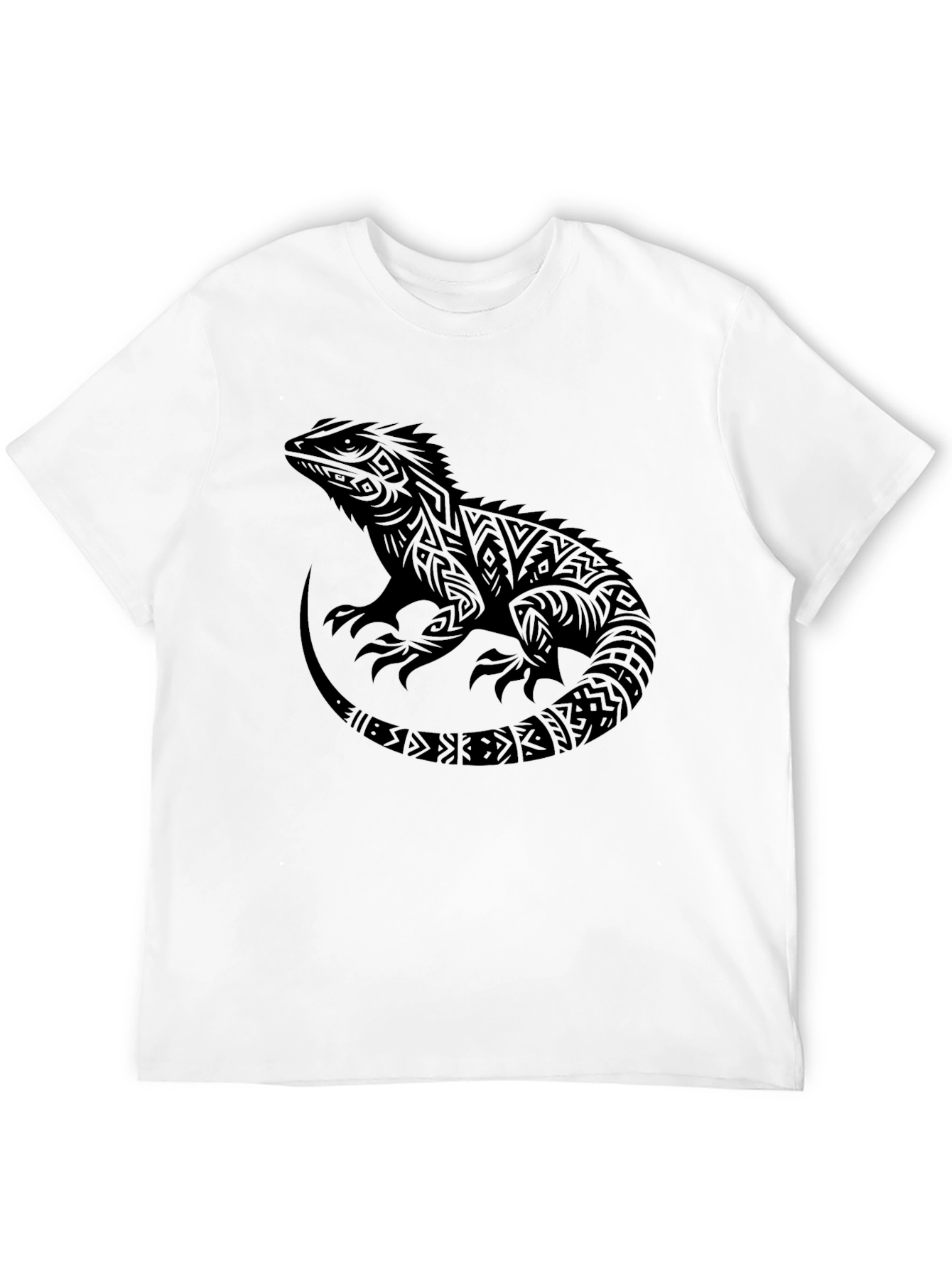 Tribal Lizard Graphic T-Shirt - Cool Design