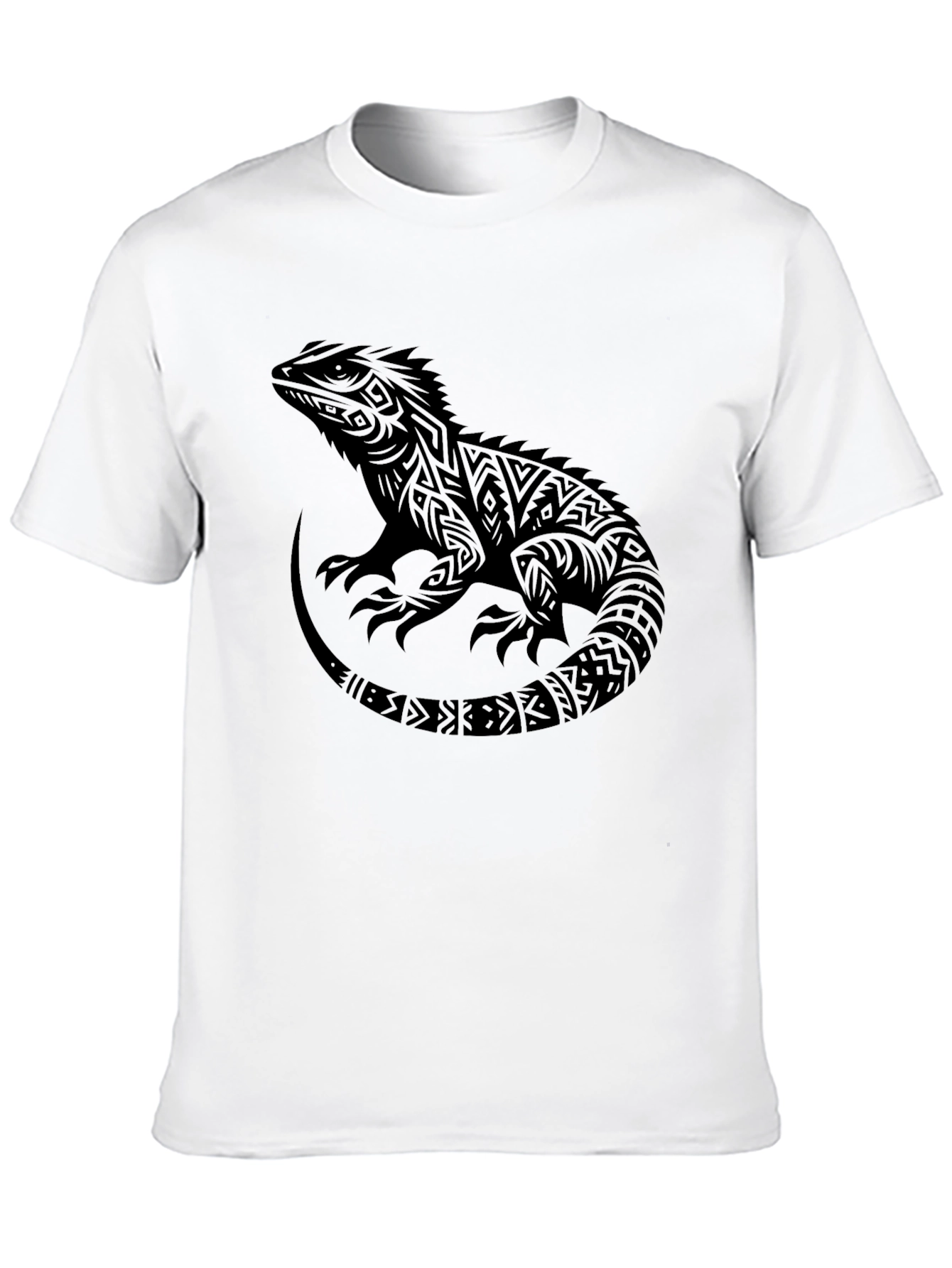 Tribal Lizard Graphic T-Shirt - Cool Design
