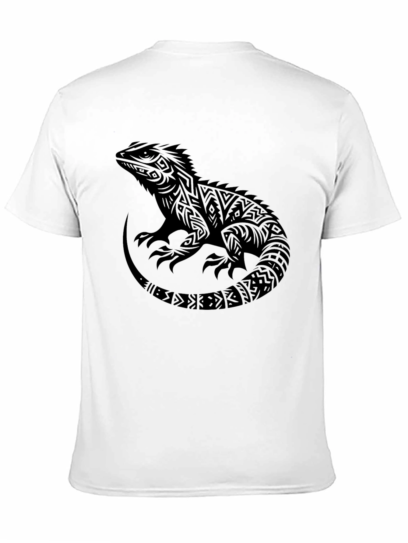 Tribal Lizard Graphic T-Shirt - Cool Design