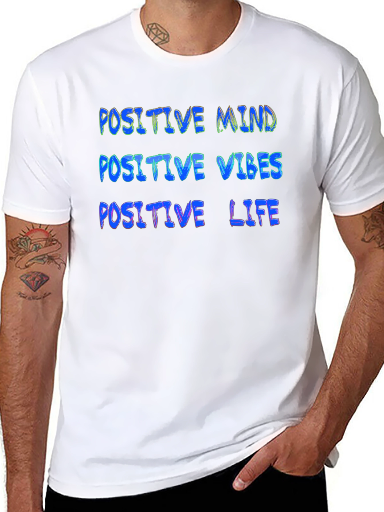 Positive Mind Vibes Life Graphic Tee