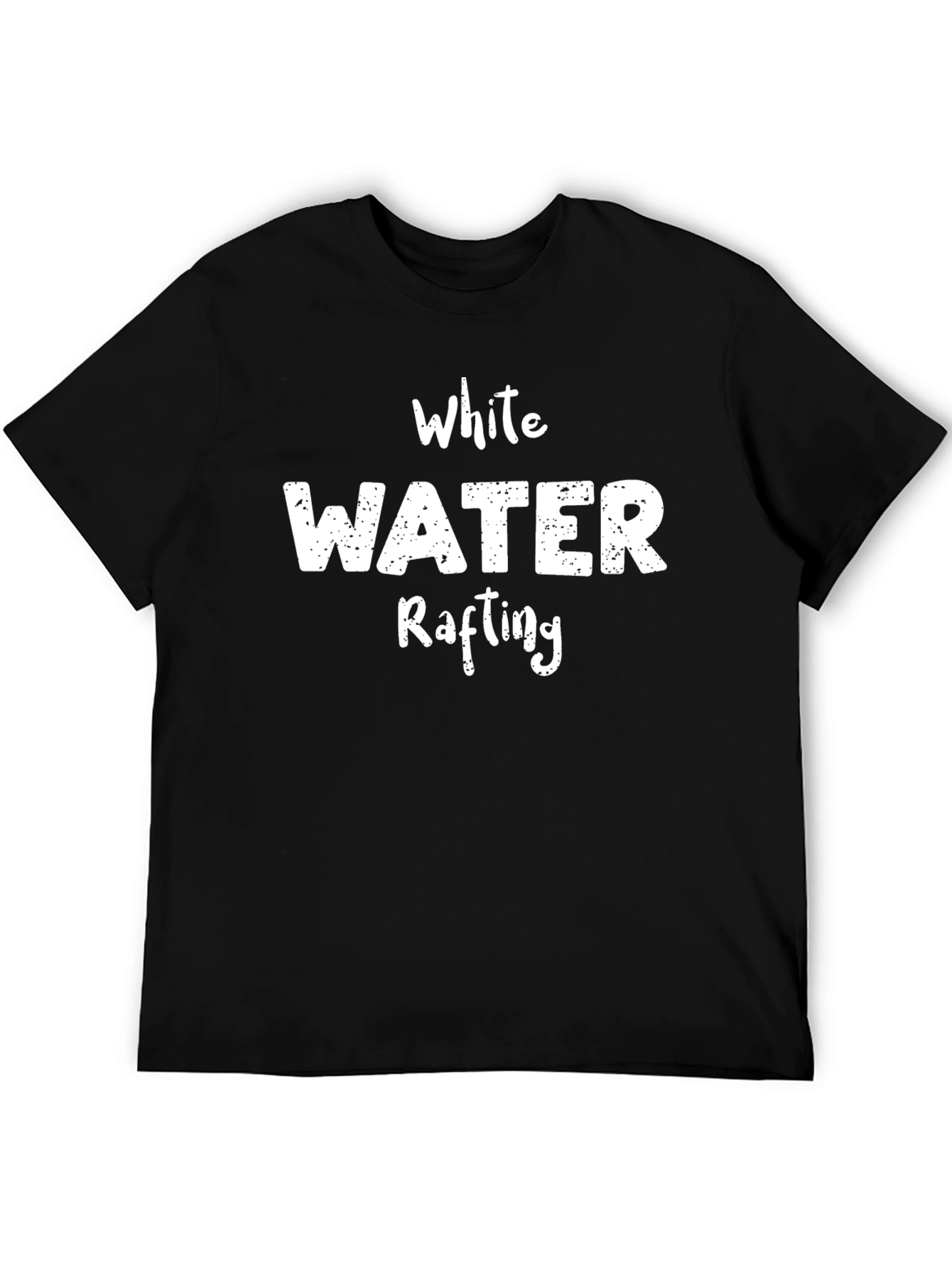 White Water Rafting Graphic T-Shirt - Black