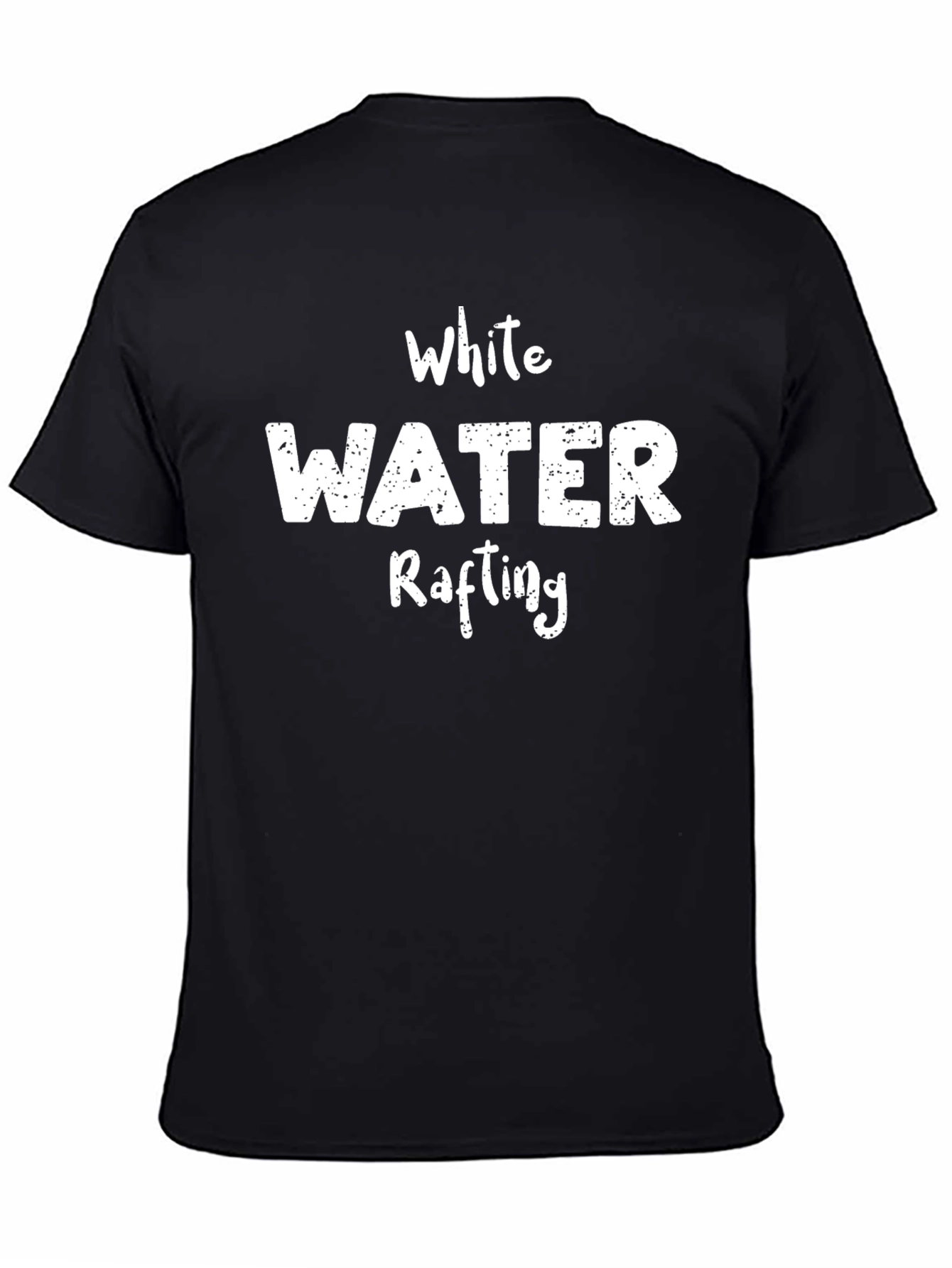 White Water Rafting Graphic T-Shirt - Black