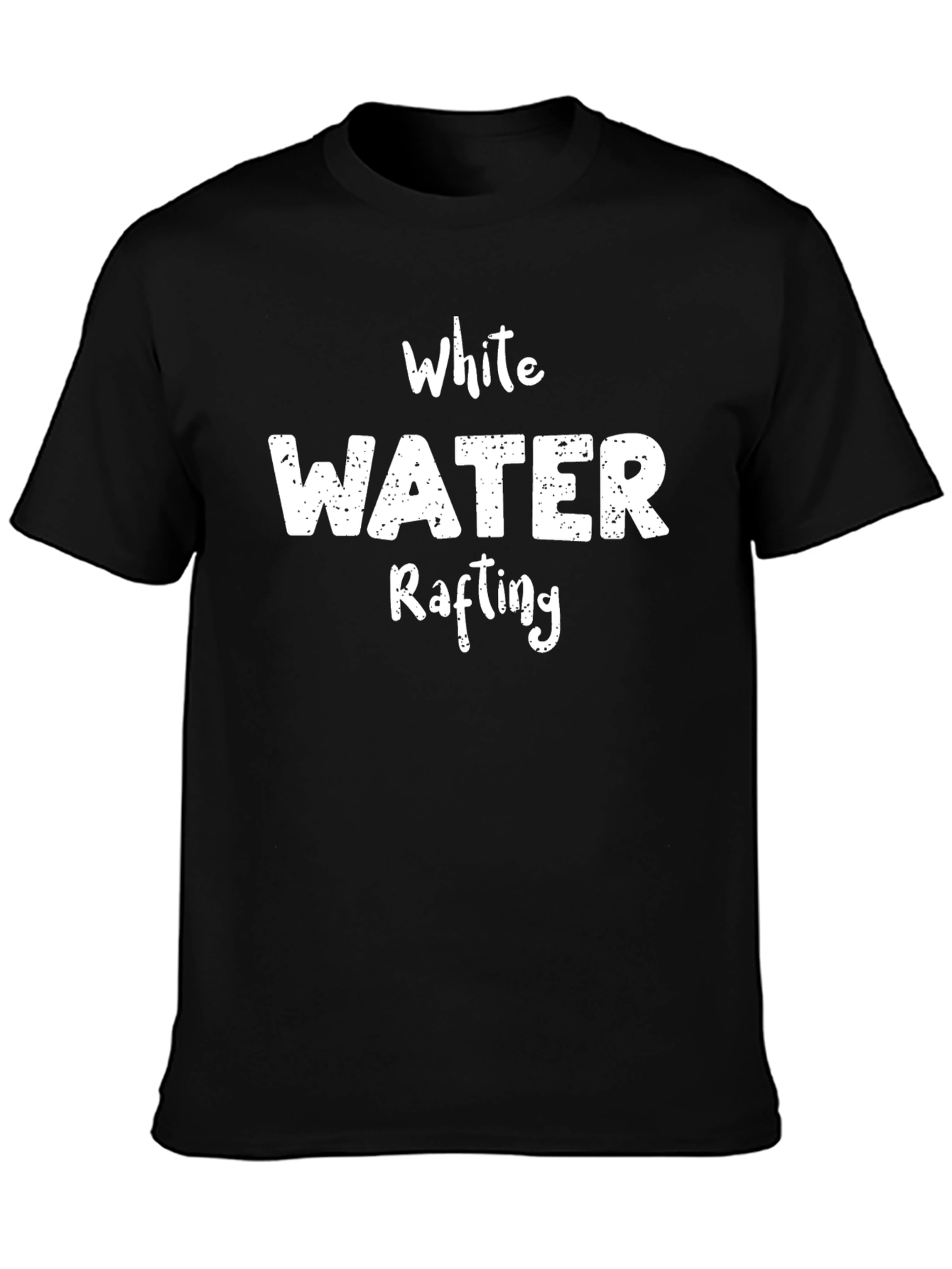 White Water Rafting Graphic T-Shirt - Black