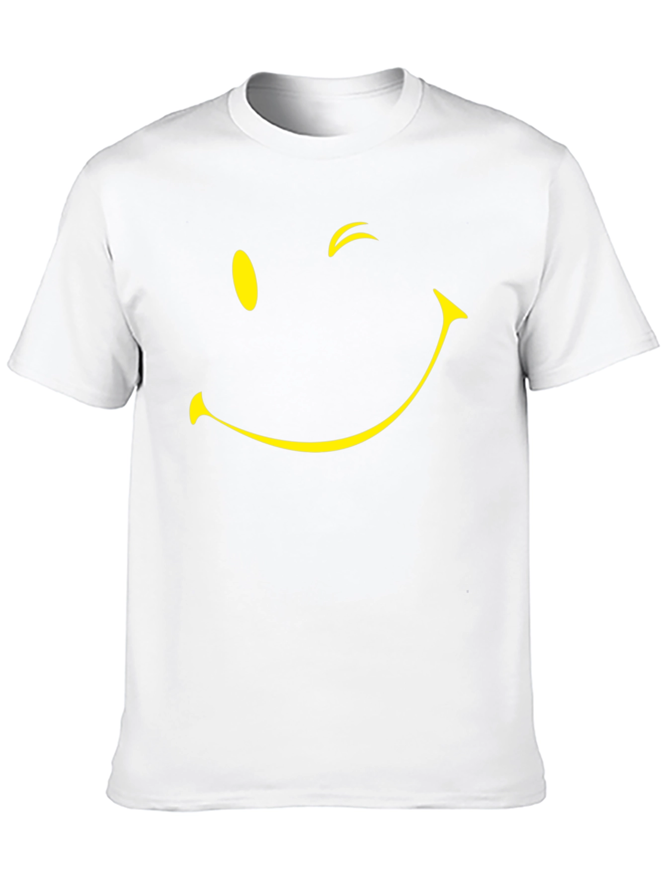 Winking Smiley Face Black T-Shirt