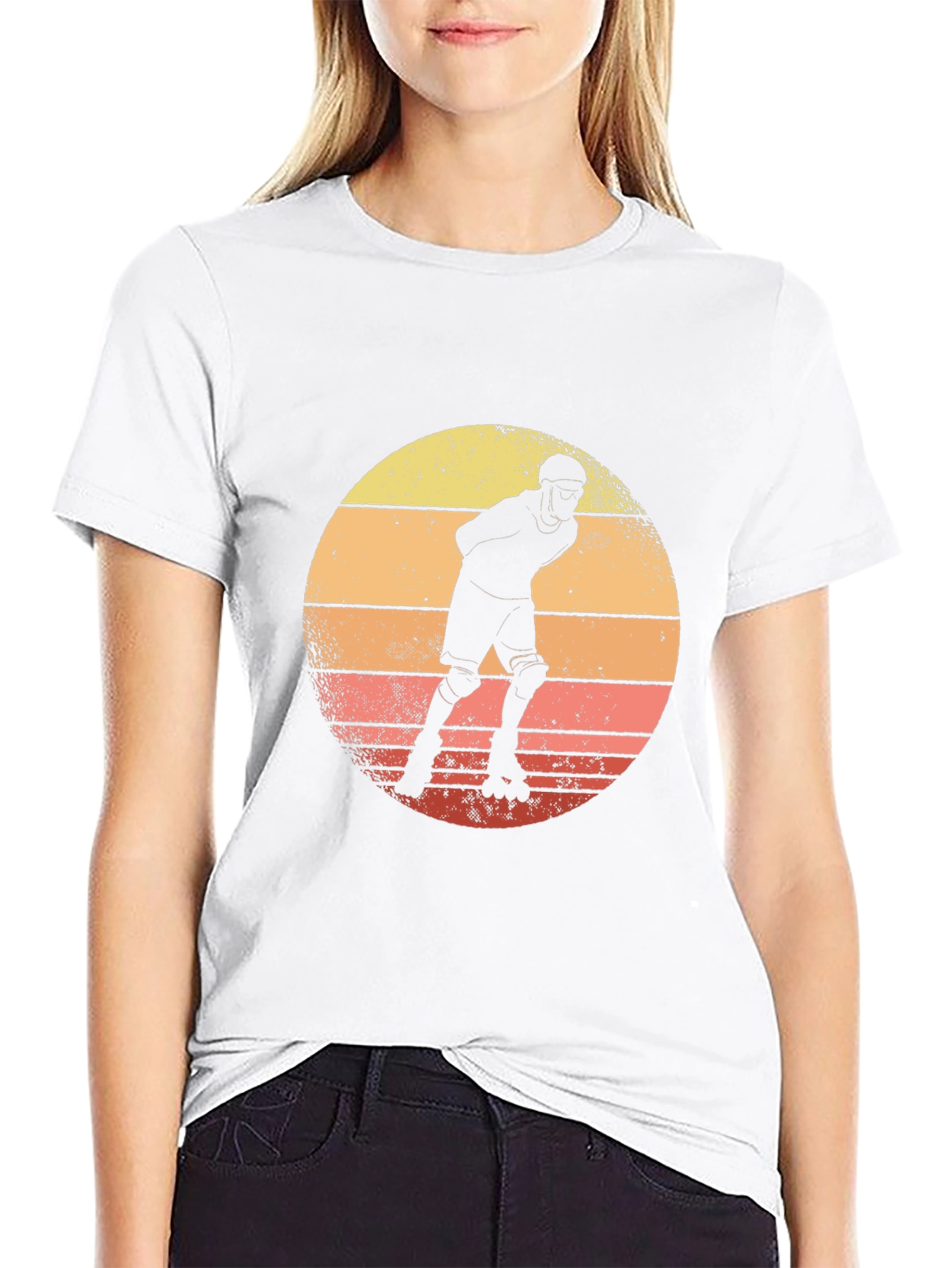 Retro Roller Skater Sunset T-Shirt