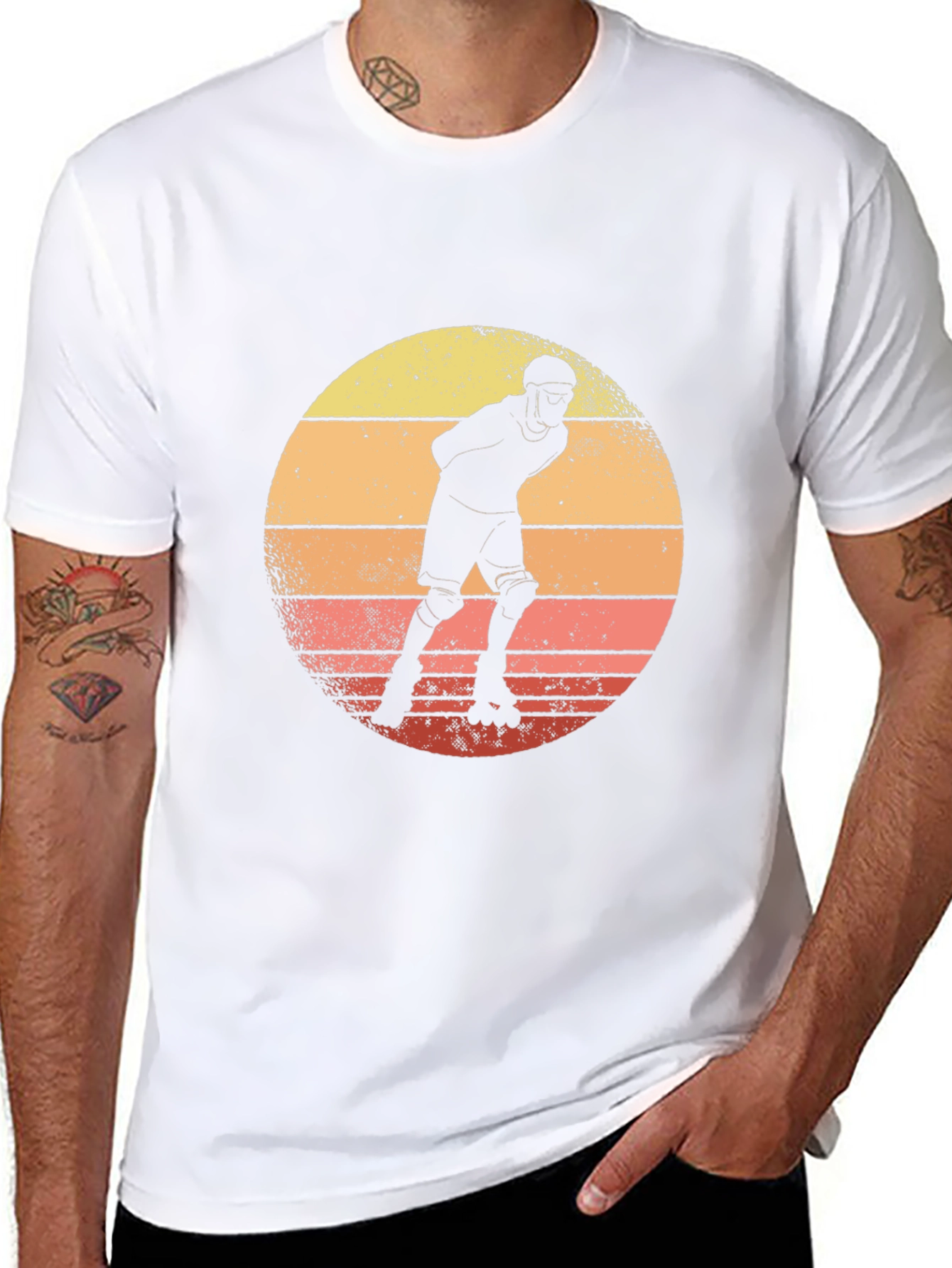 Retro Roller Skater Sunset T-Shirt