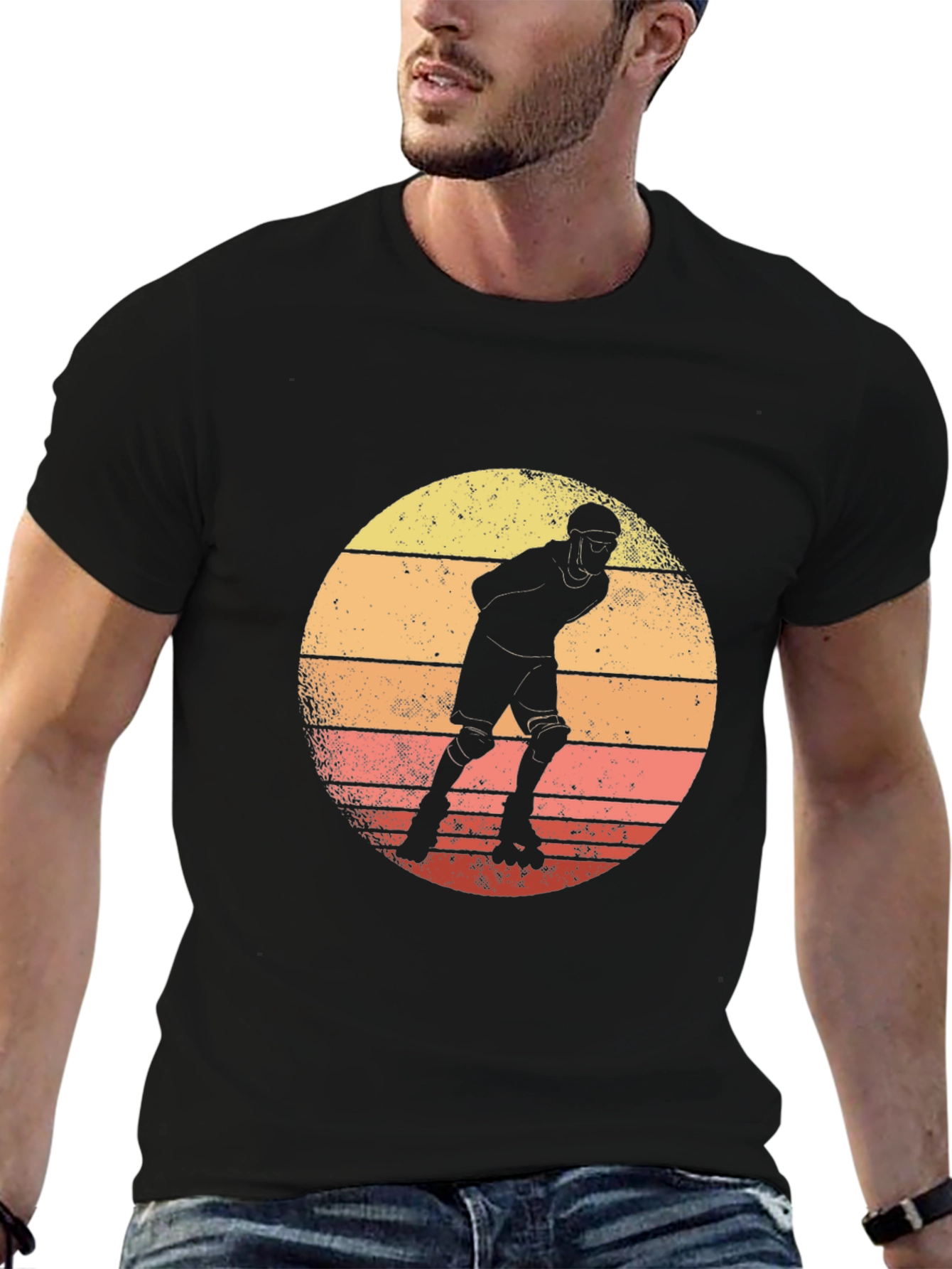 Retro Roller Skater Sunset T-Shirt