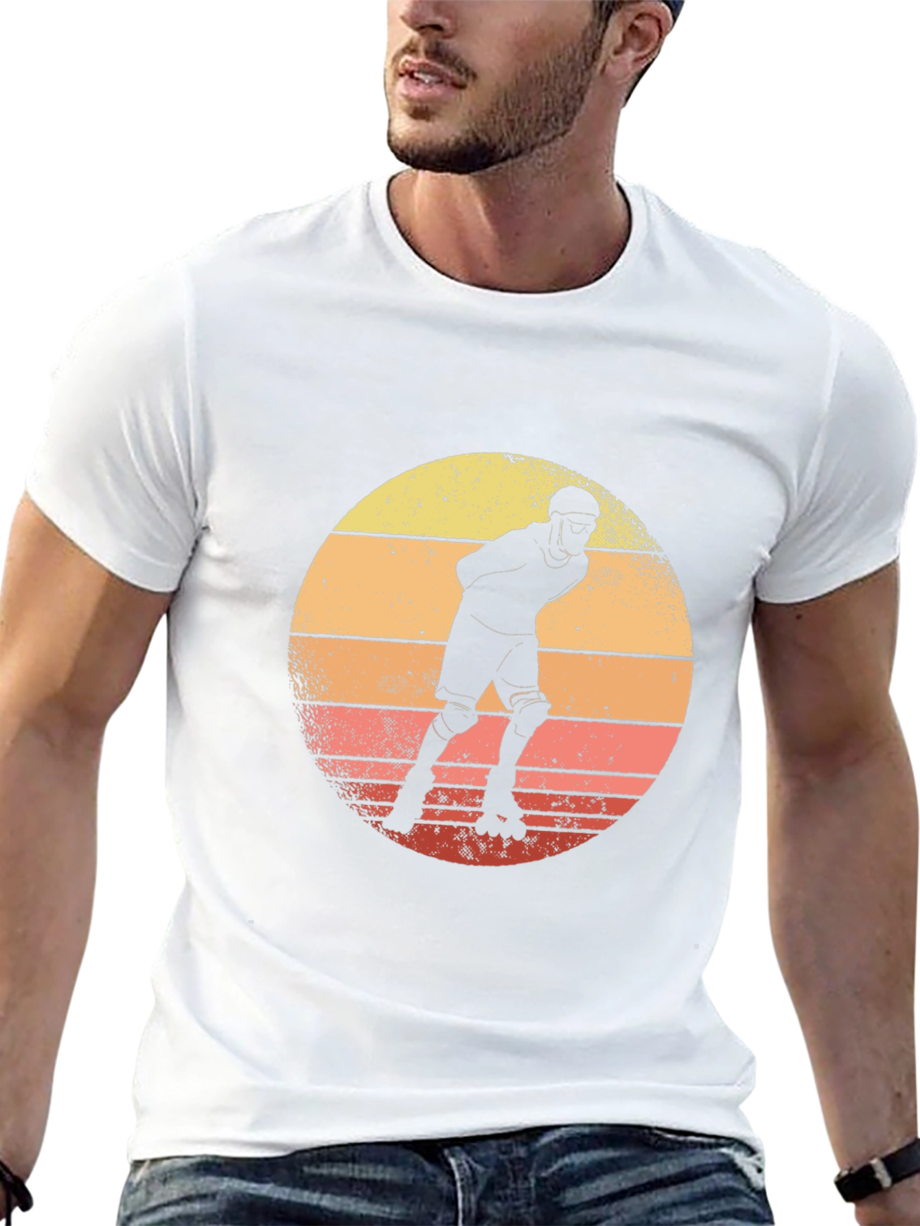 Retro Roller Skater Sunset T-Shirt