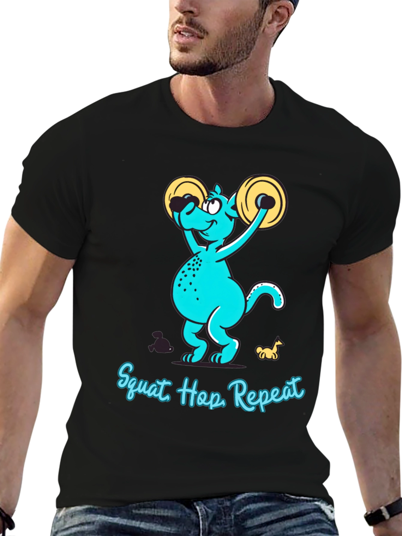 Squat Hop Repeat Graphic T-Shirt