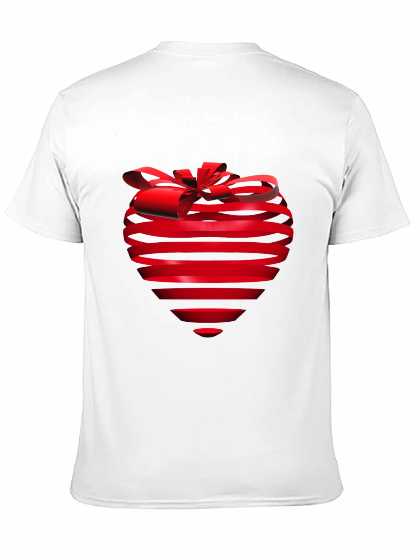 Heart Ribbon Graphic Tee - Stylish Black T-Shirt