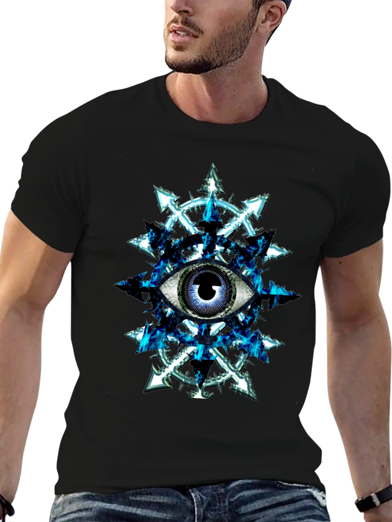 Eye of Chaos T-Shirt - Black Graphic Tee