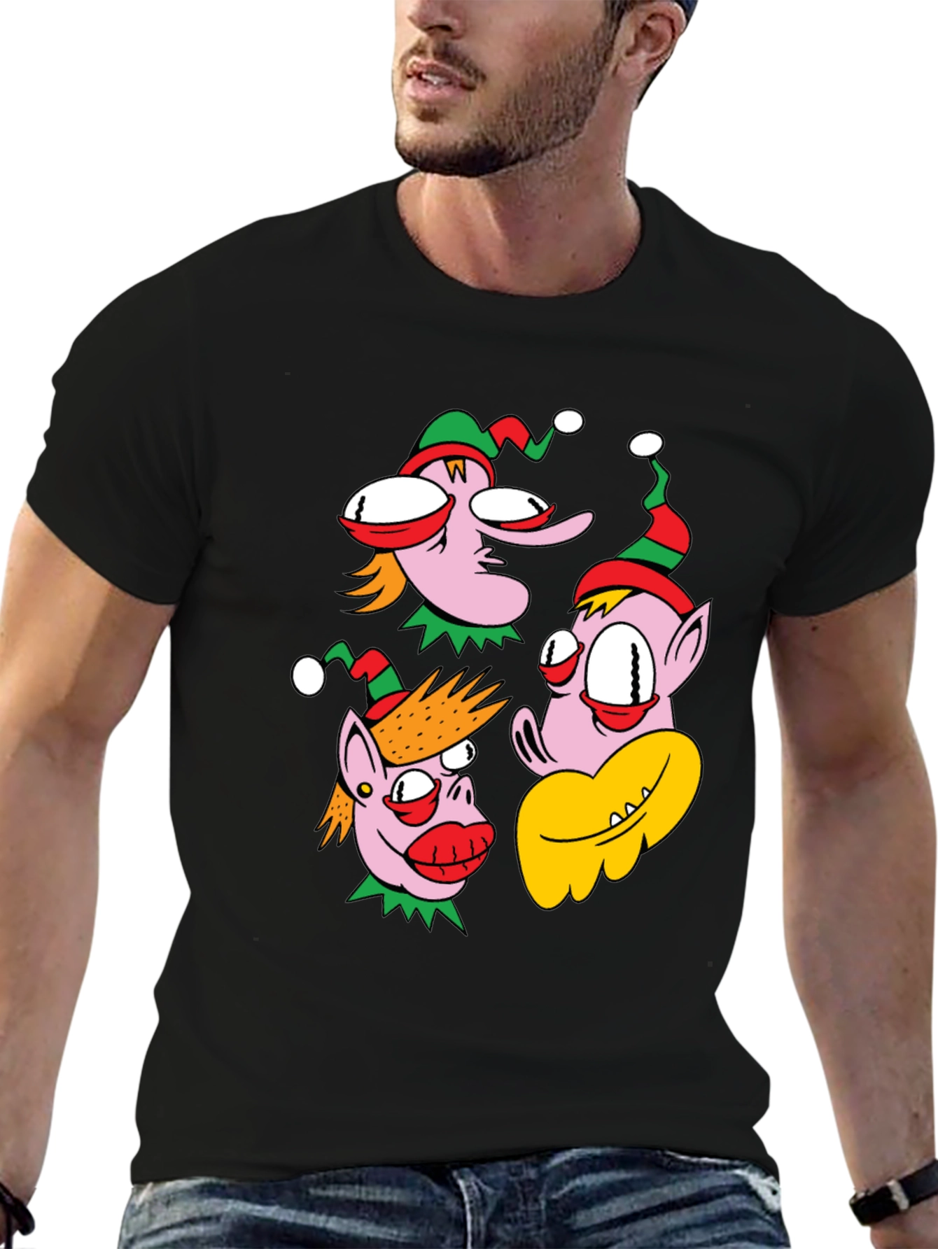 Holiday Cartoon Character Graphic T-Shirt