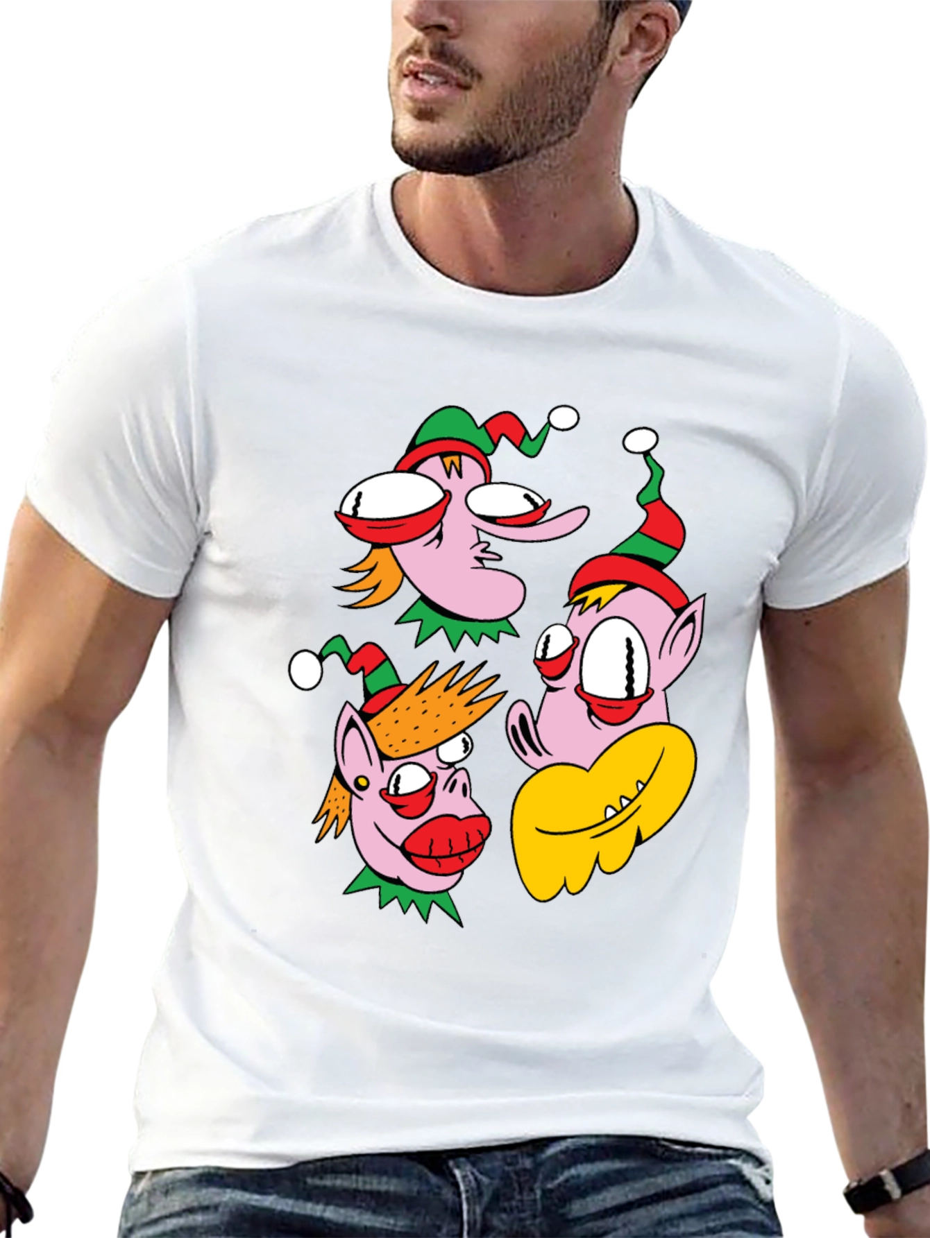 Holiday Cartoon Character Graphic T-Shirt