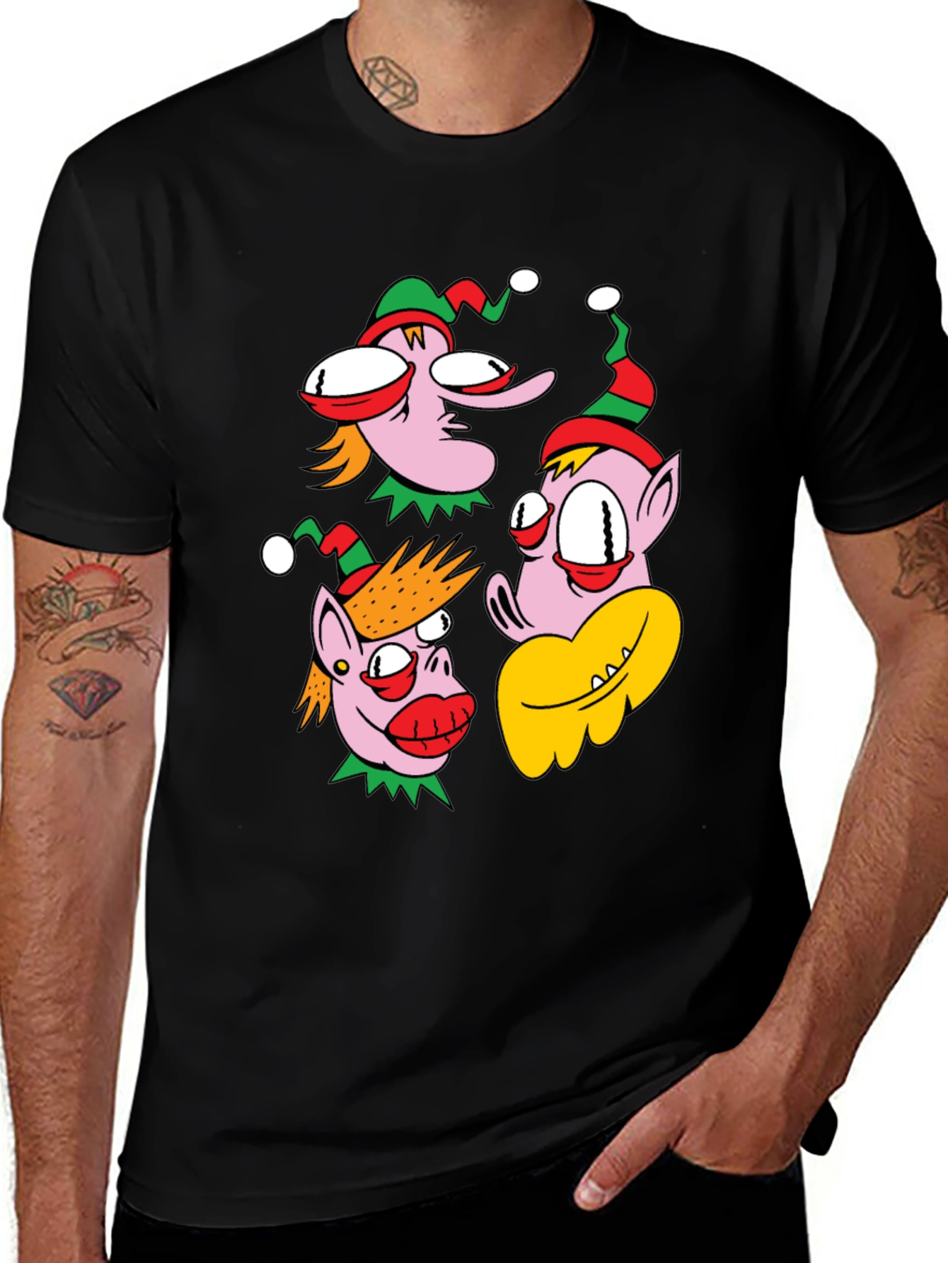 Holiday Cartoon Character Graphic T-Shirt