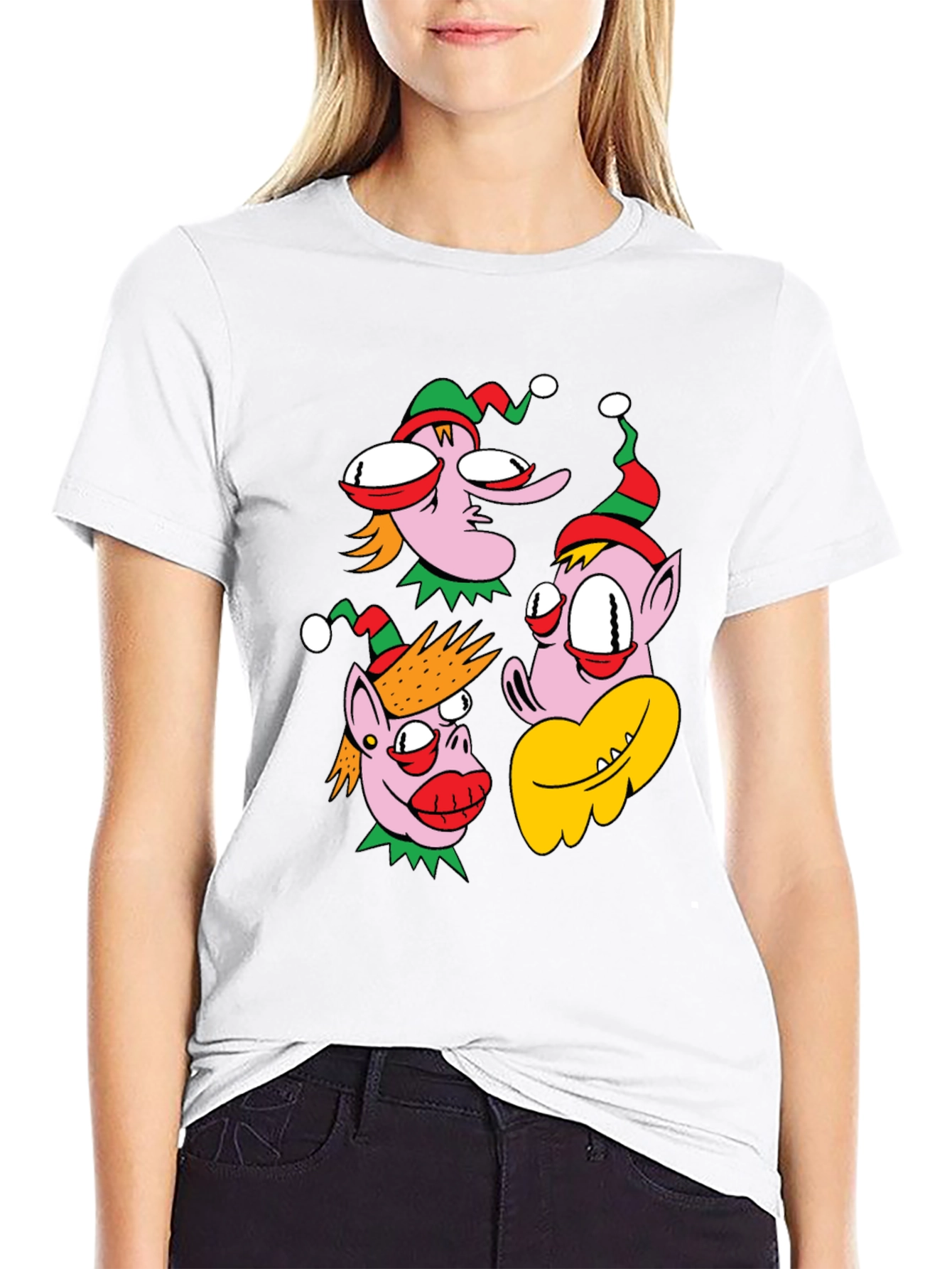 Holiday Cartoon Character Graphic T-Shirt