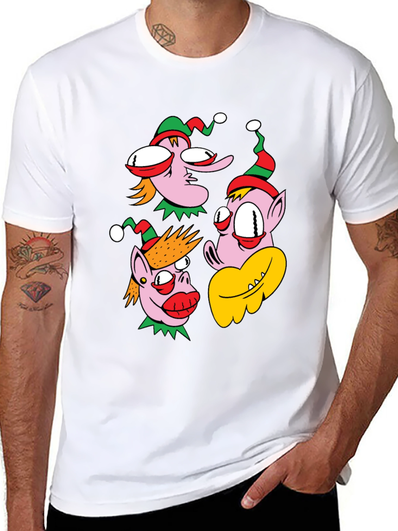 Holiday Cartoon Character Graphic T-Shirt
